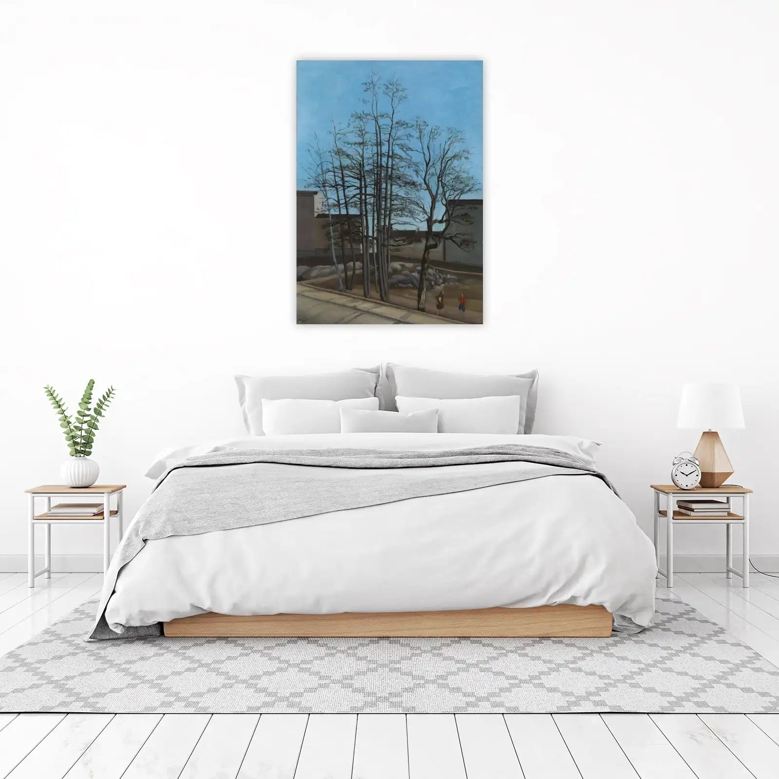Bare Trees by the Road Wall Art