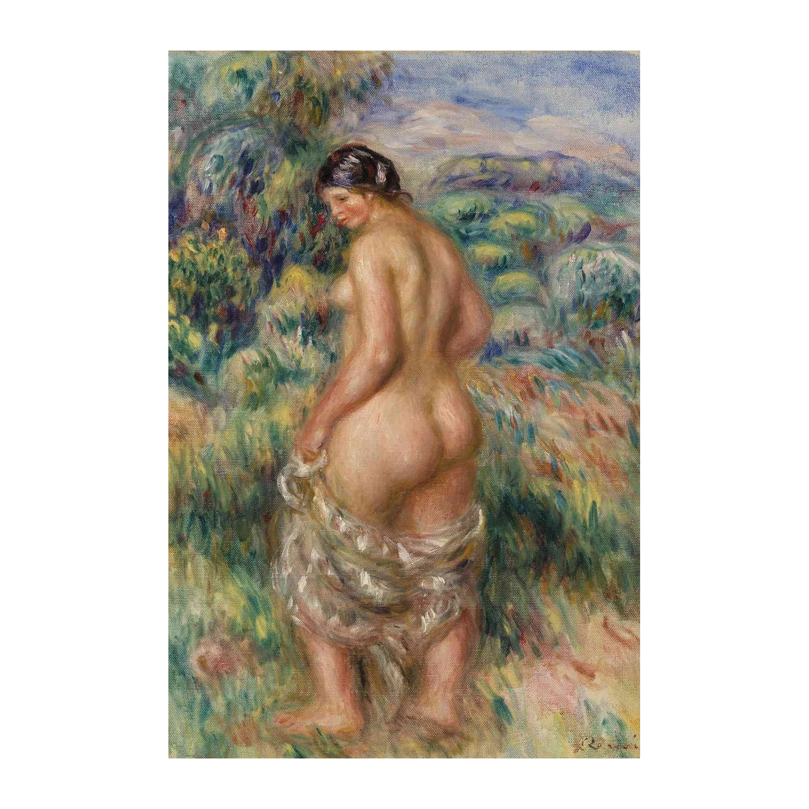 Renoir Bather Impressionist Nude Wall Art