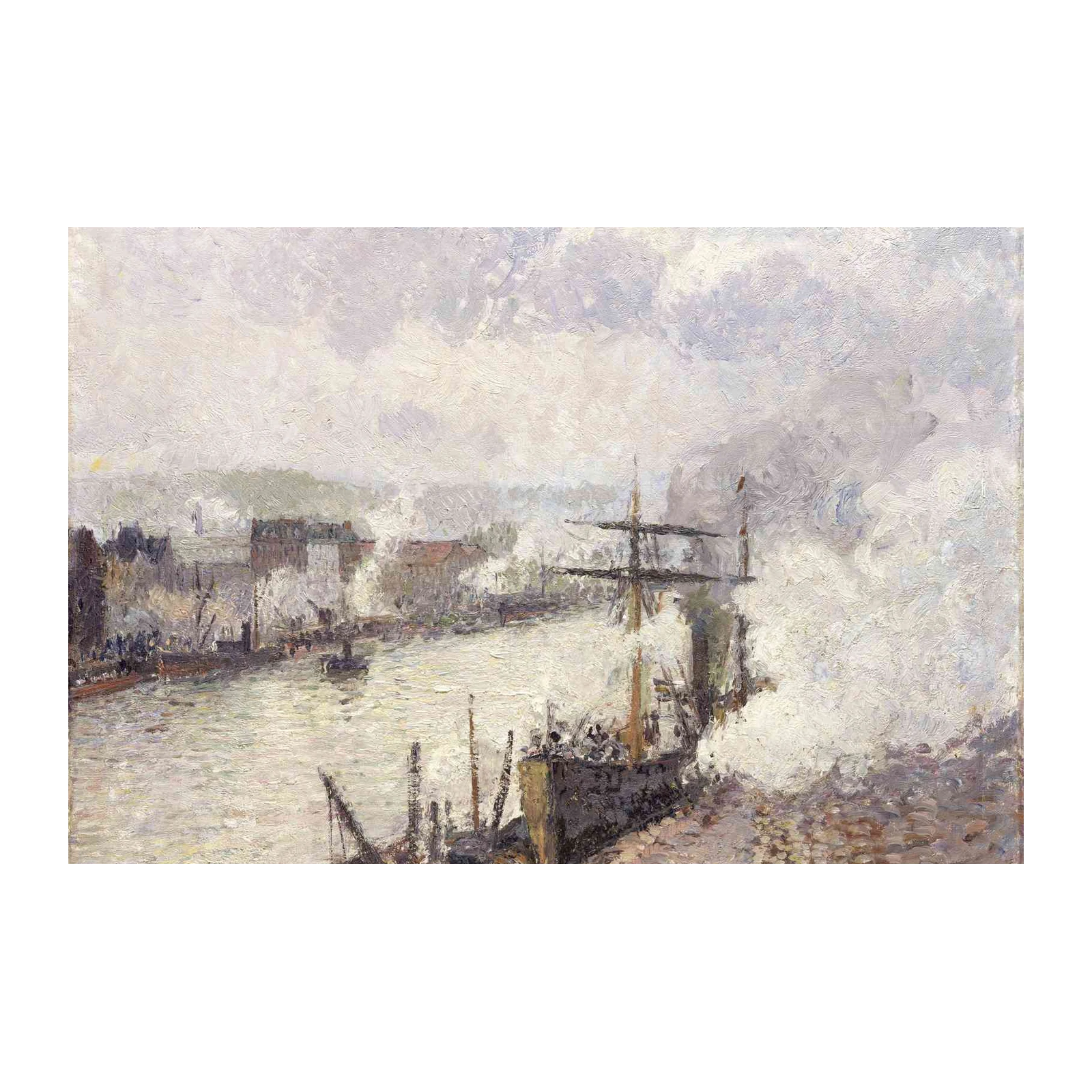 Impressionist Harbor Ships Wall Art
