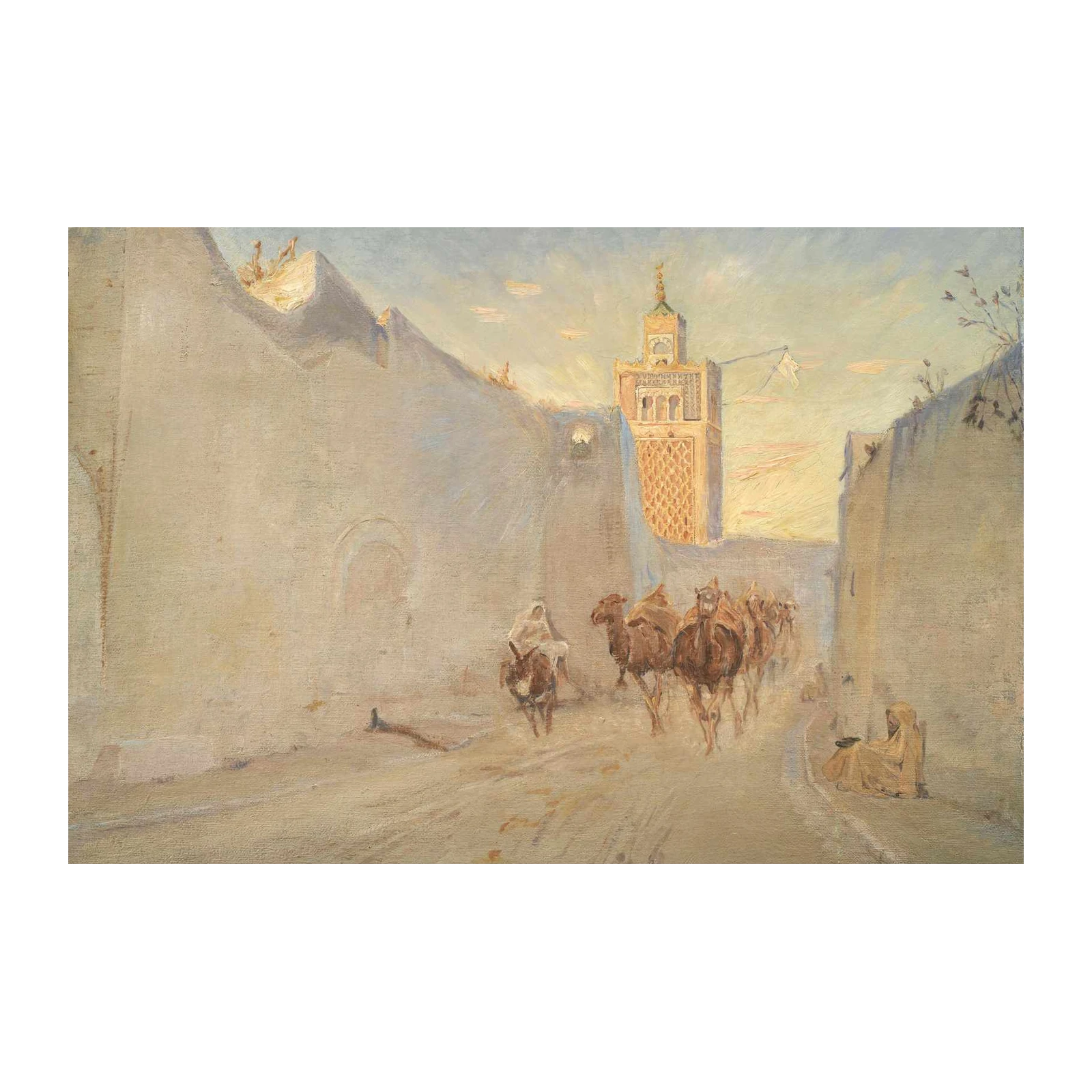 Moroccan Camel Caravan Oasis Wall Art