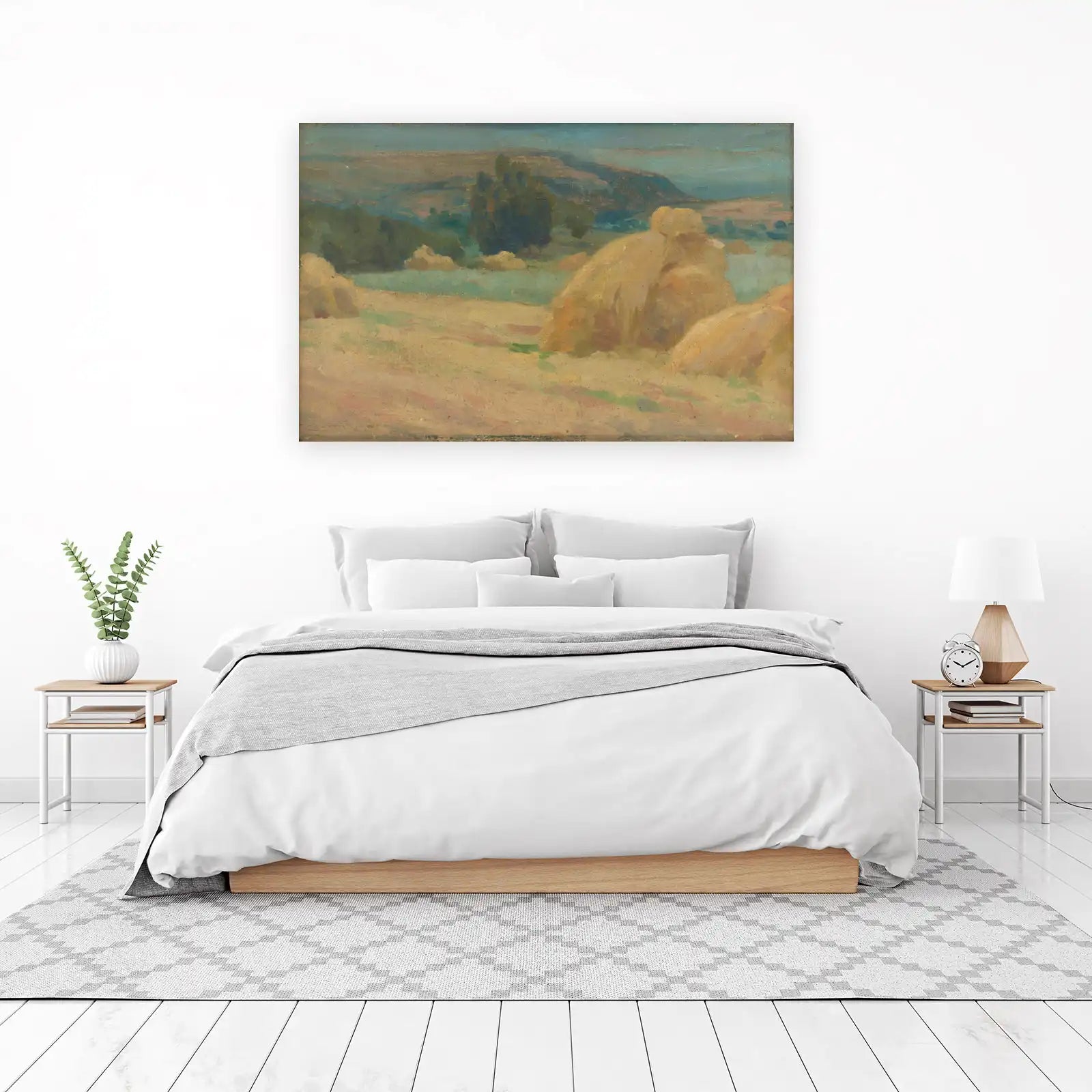 Haystacks Landscape Impressionist Wall Art