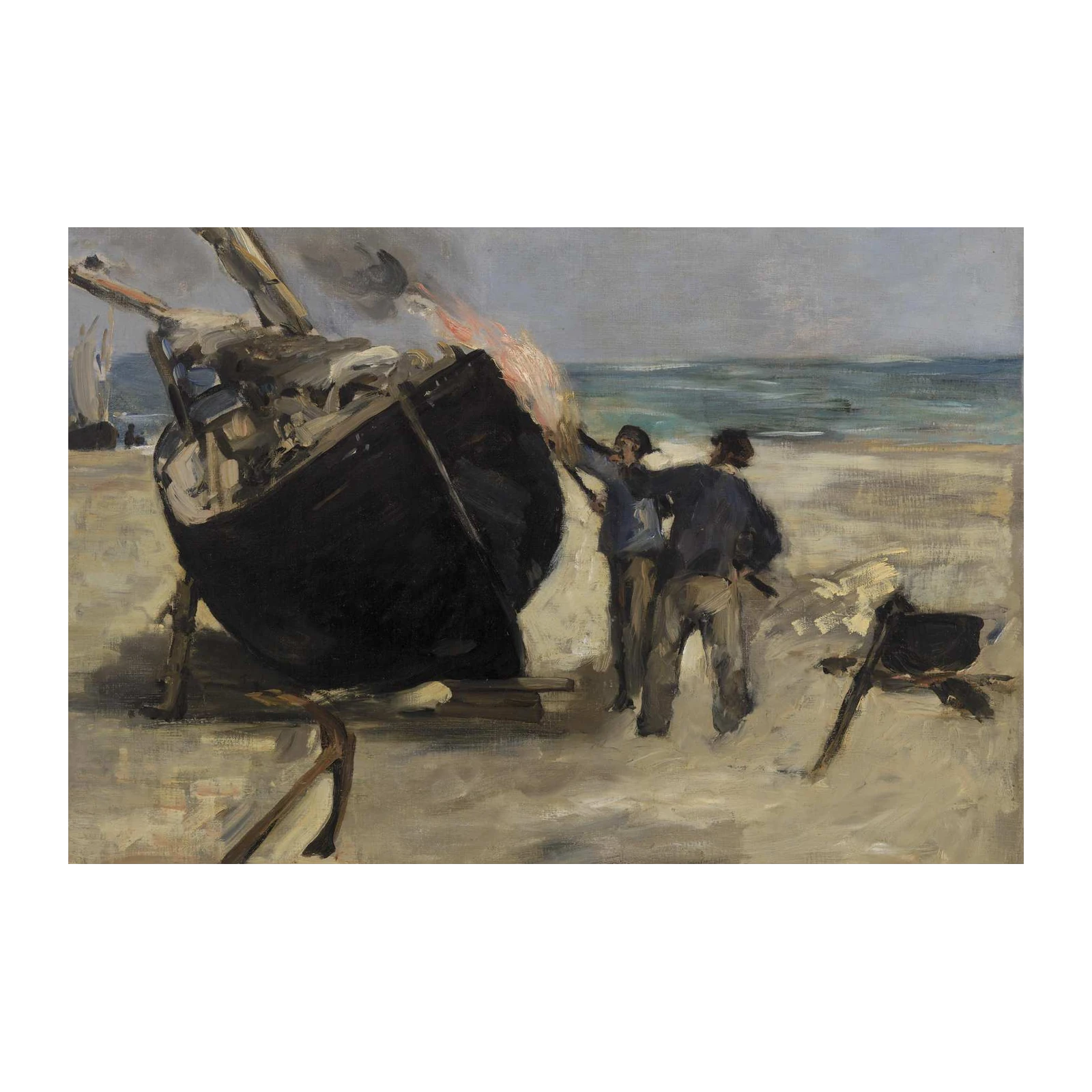 Fishermen at Work Seascape Wall Art