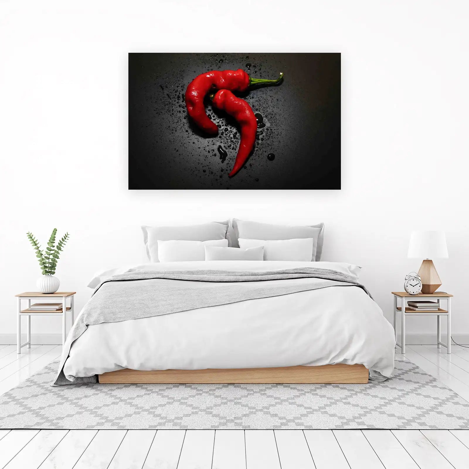 Fiery Red Chili Peppers Wall Art