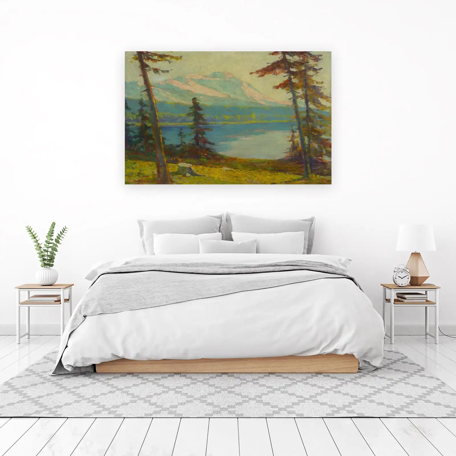 Serene Mountain Lake Landscape Wall Art