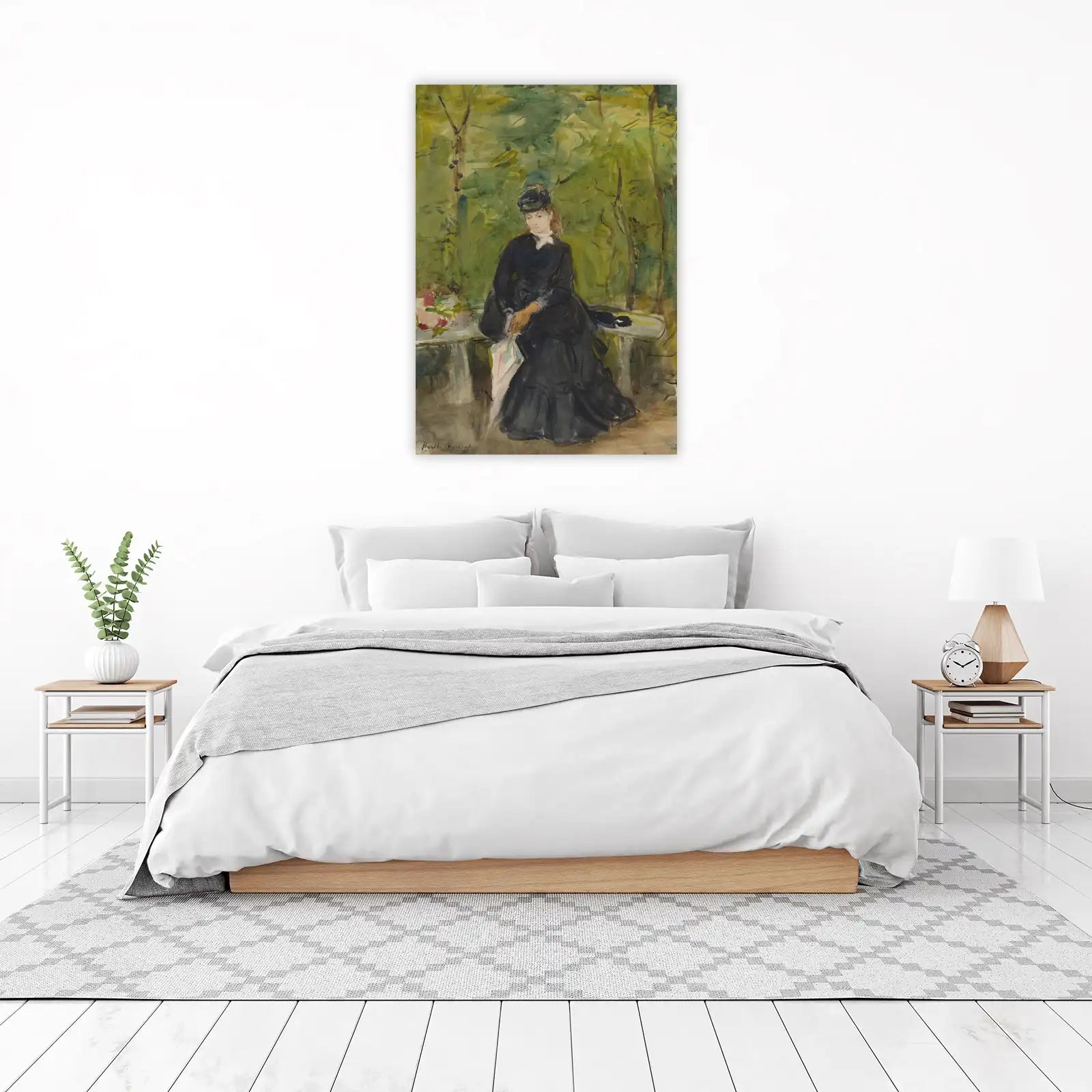 Impressionist Lady Garden Scene Wall Art