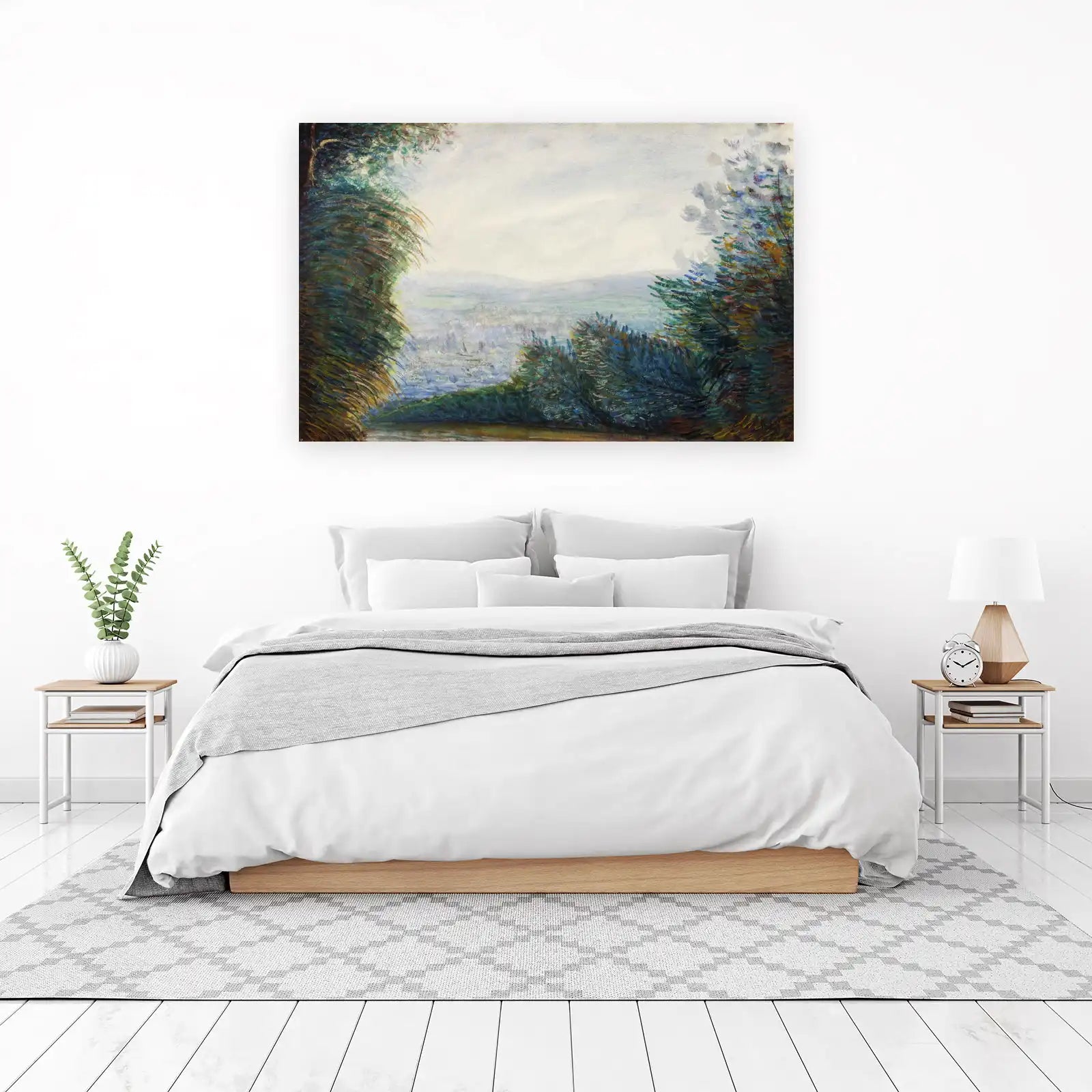 Serene Landscape Watercolor Wall Art