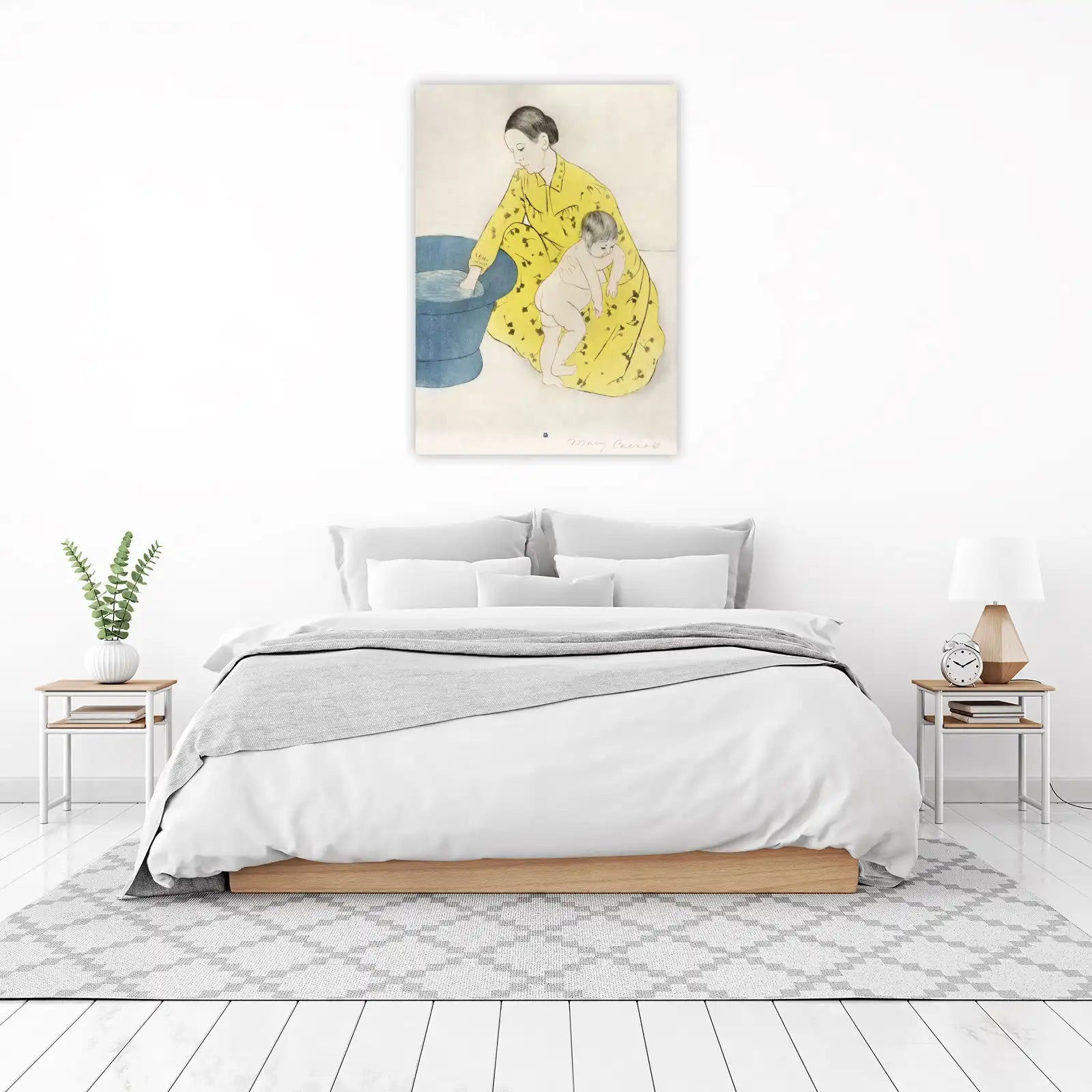Mary Cassatt Mother and Child Yellow Floral Wall Art
