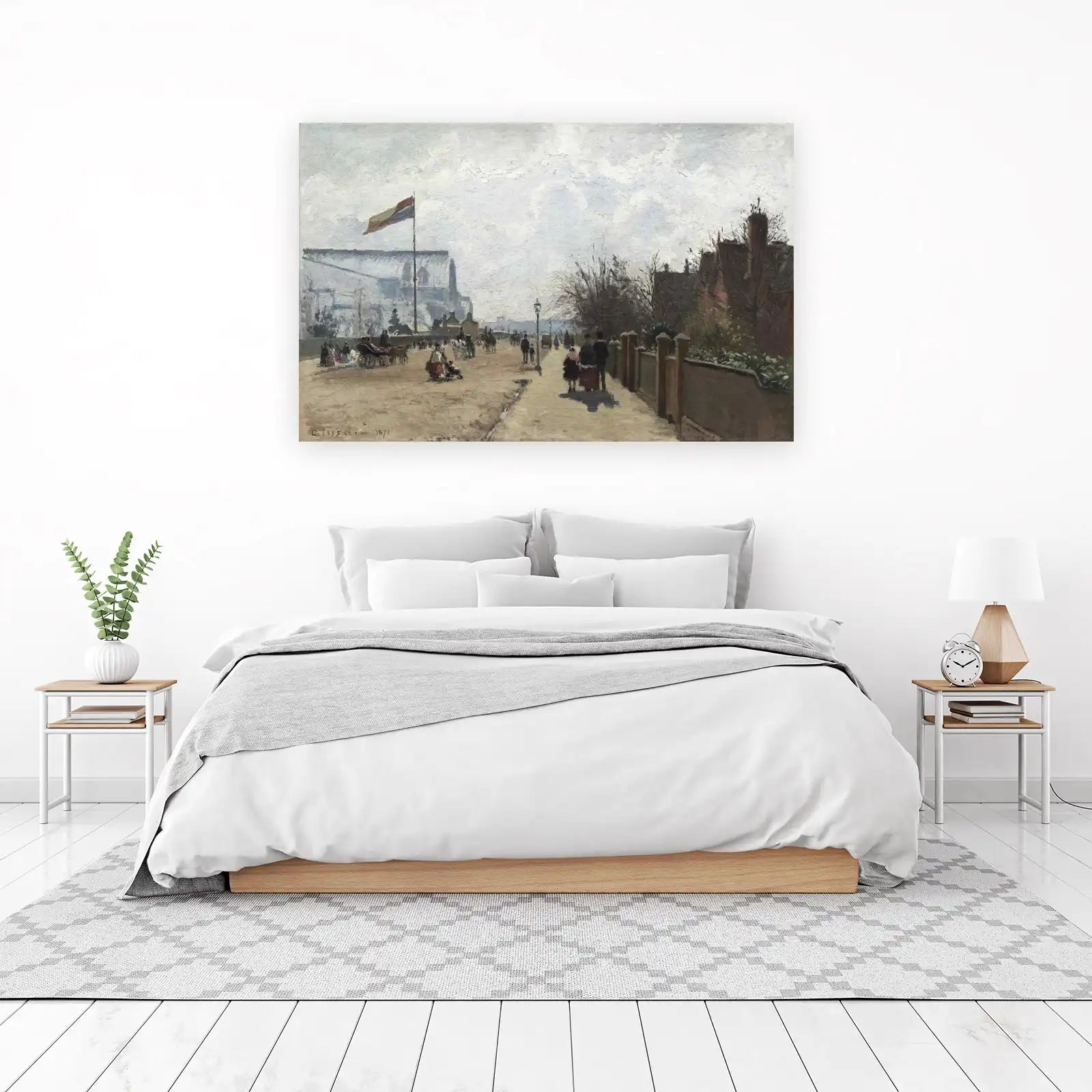 Impressionist Street Scene Dutch Flag Wall Art