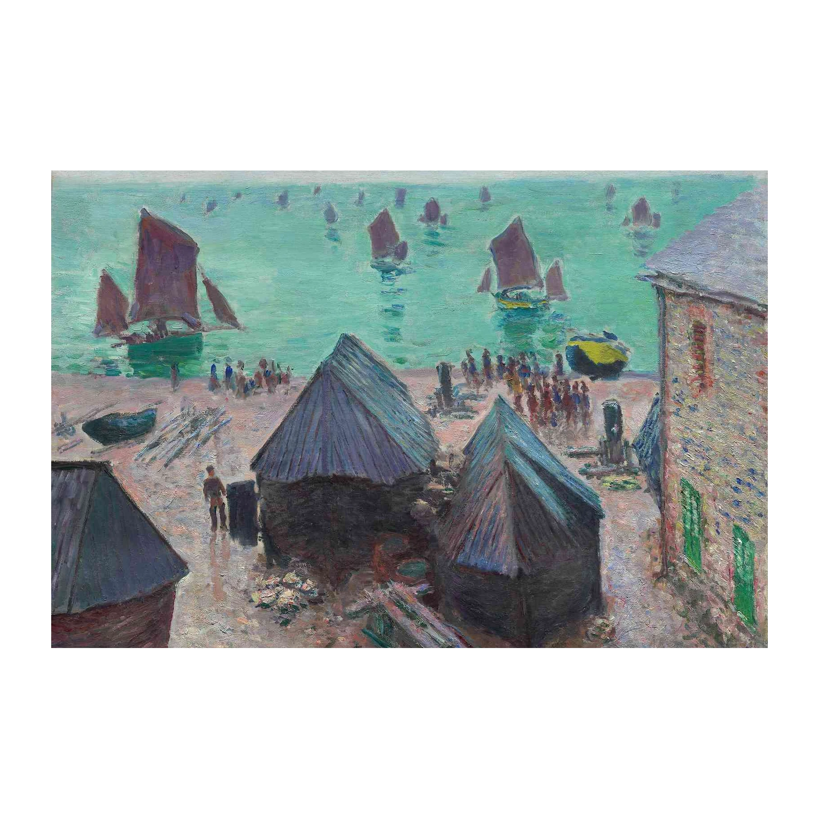 Impressionist Harbor Scene Wall Art