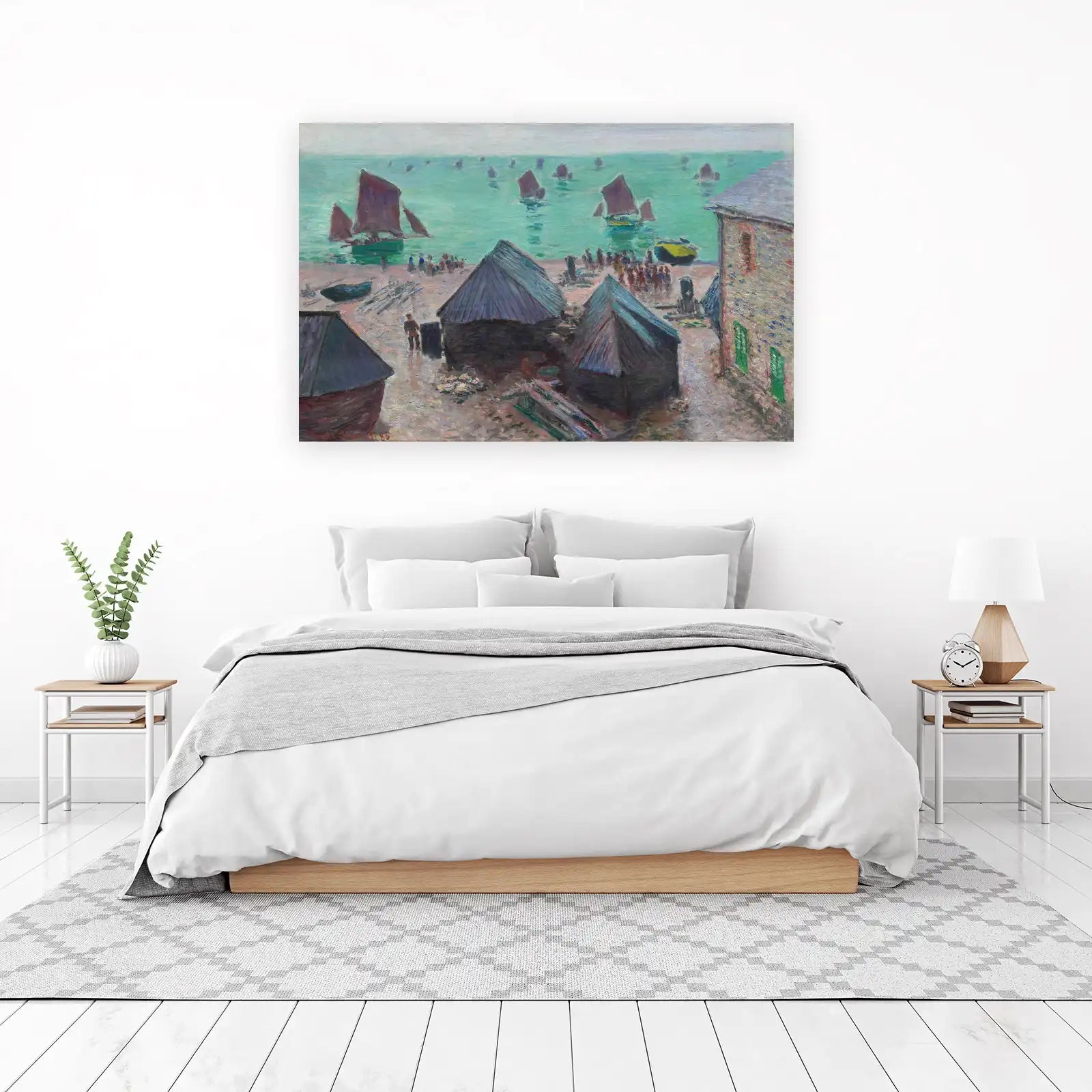 Impressionist Harbor Scene Wall Art