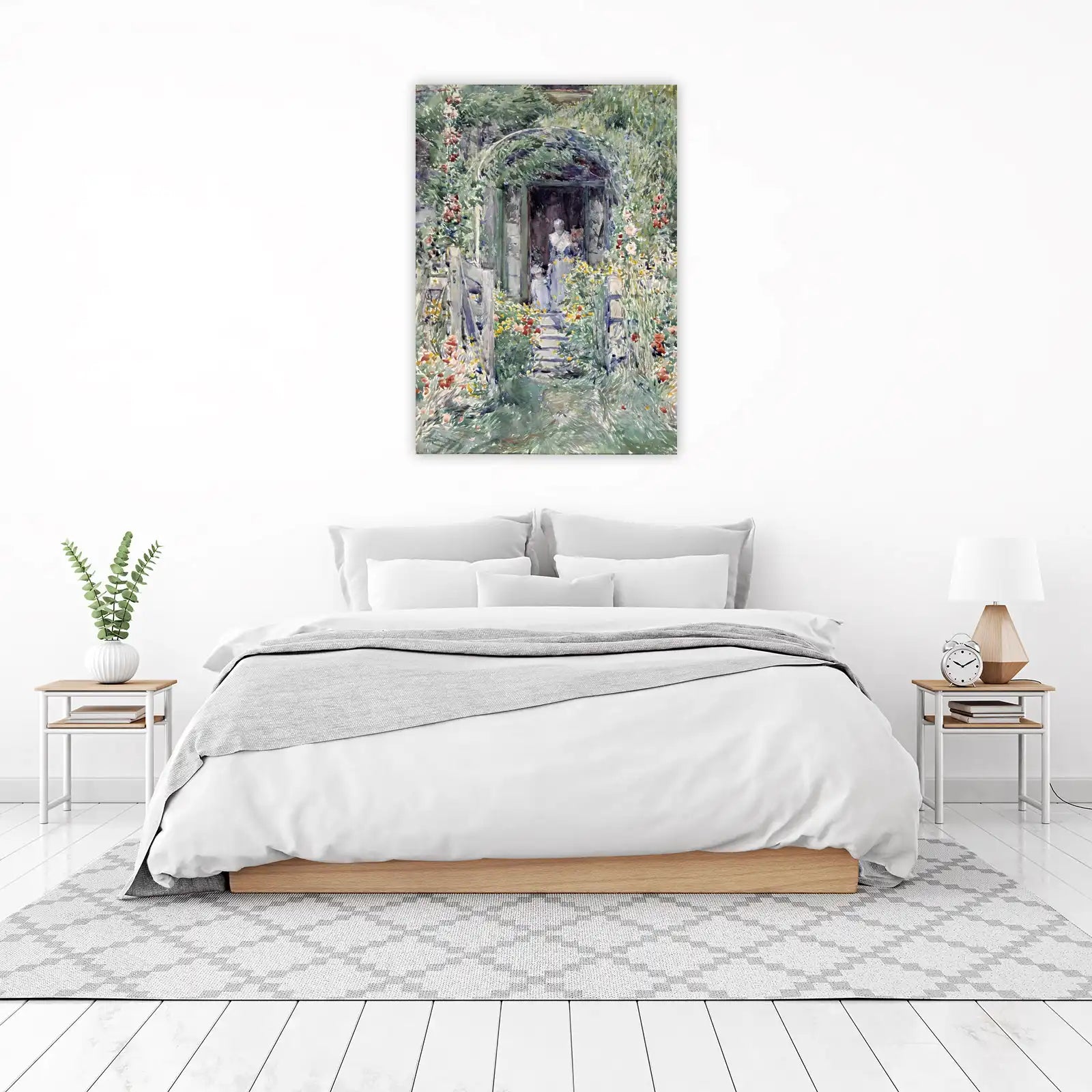 Enchanting Garden Gateway Watercolor Wall Art