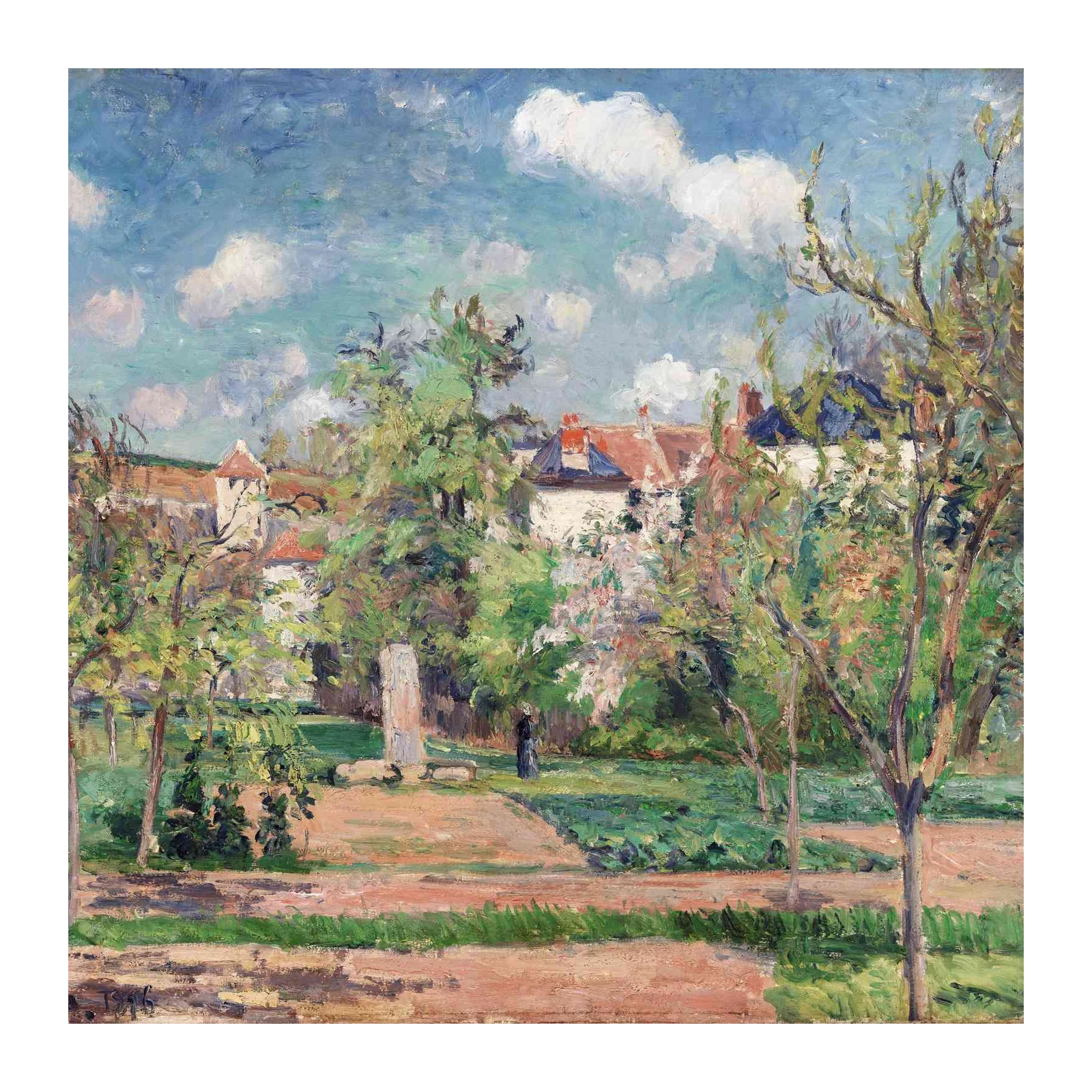 Impressionist Garden Scene Wall Art
