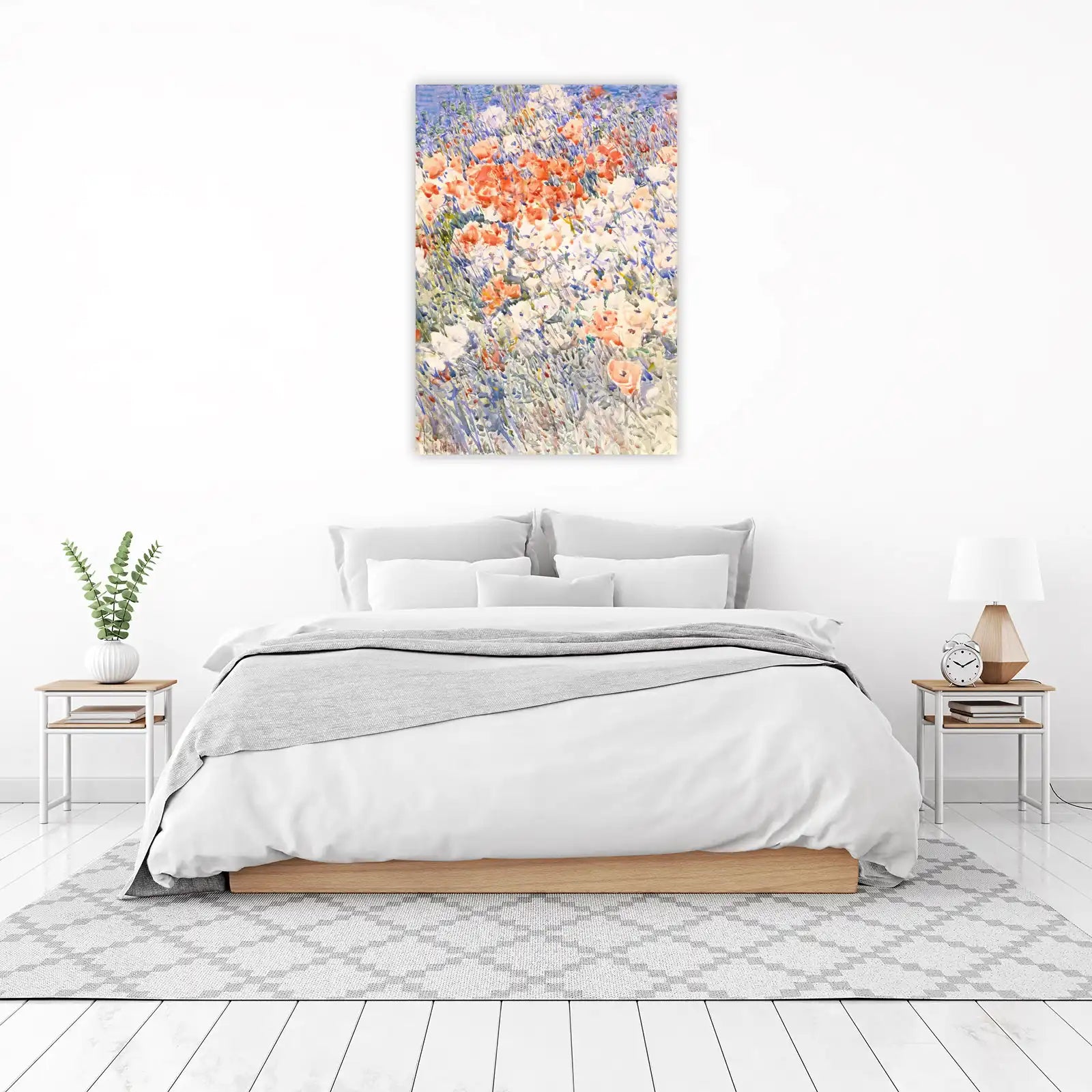 Vibrant Poppy Field Impressionist Wall Art