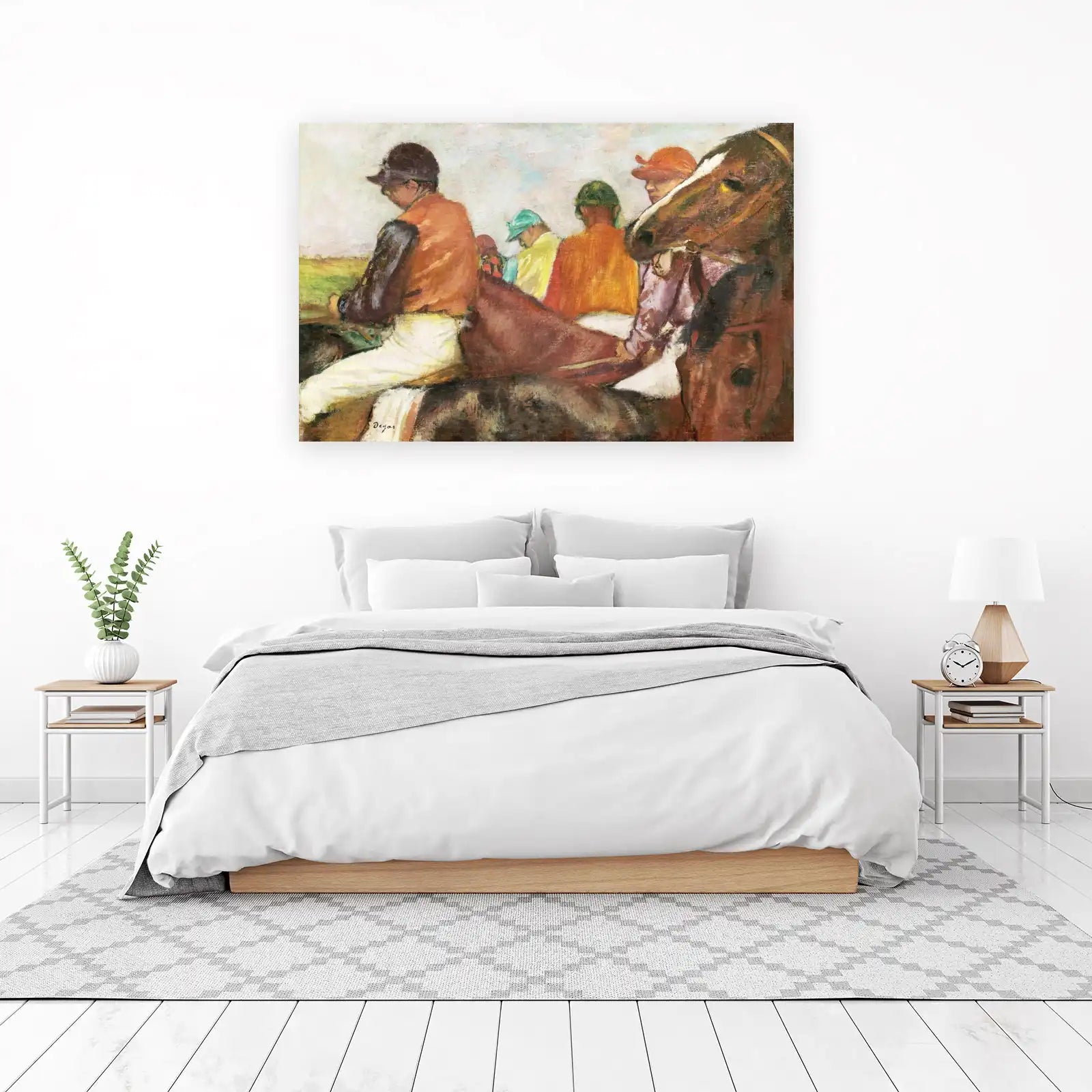 Horse Racing Jockeys Impressionist Wall Art