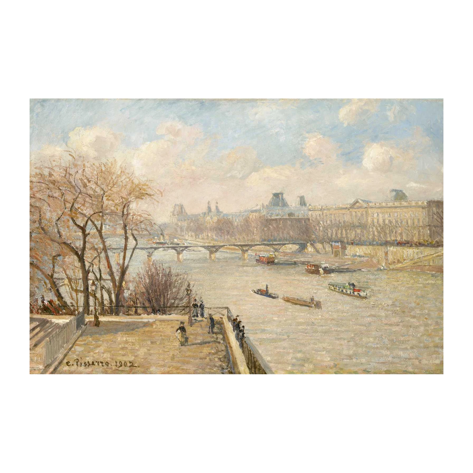 Impressionist Paris Seine River View Wall Art