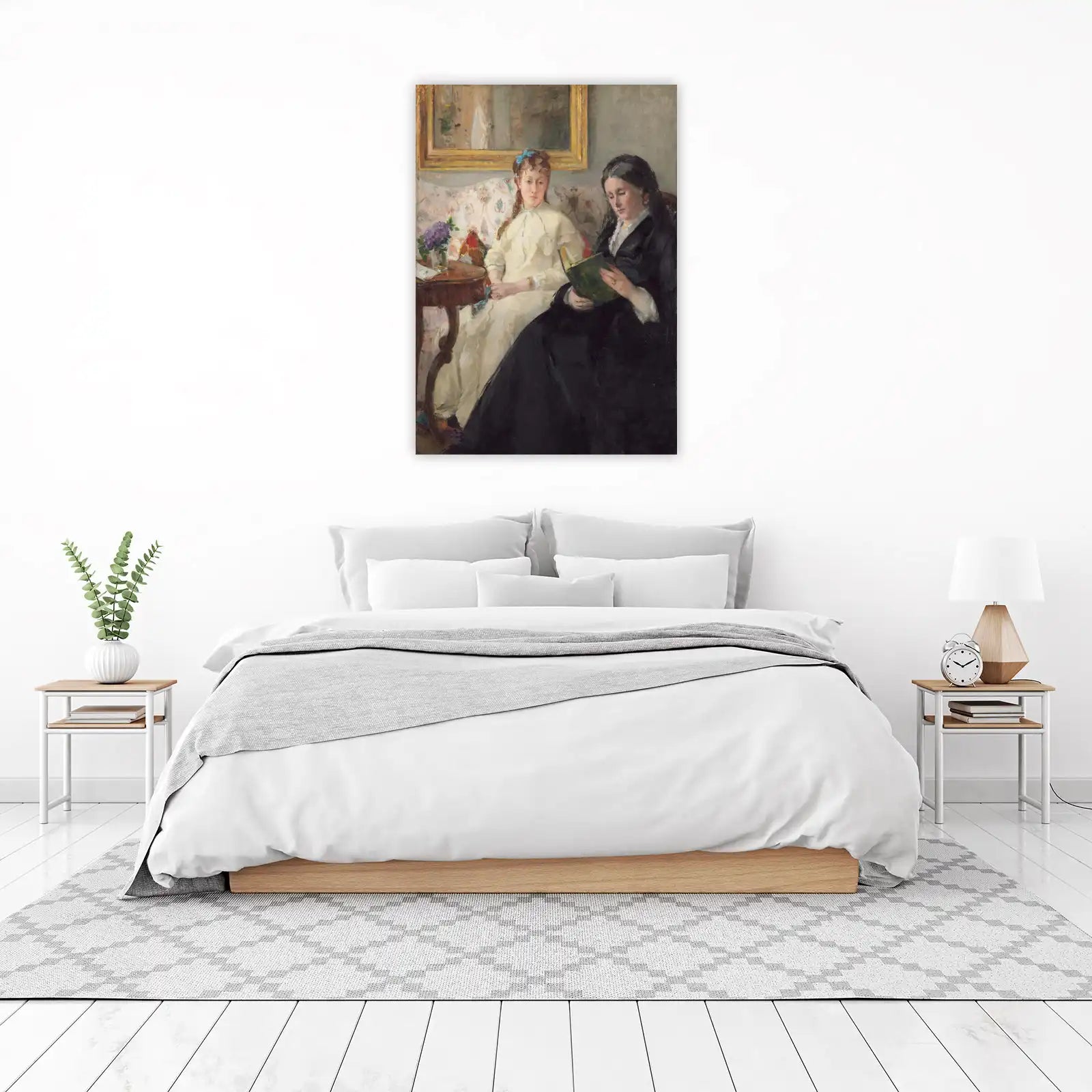 Elegant Reading Scene Wall Art