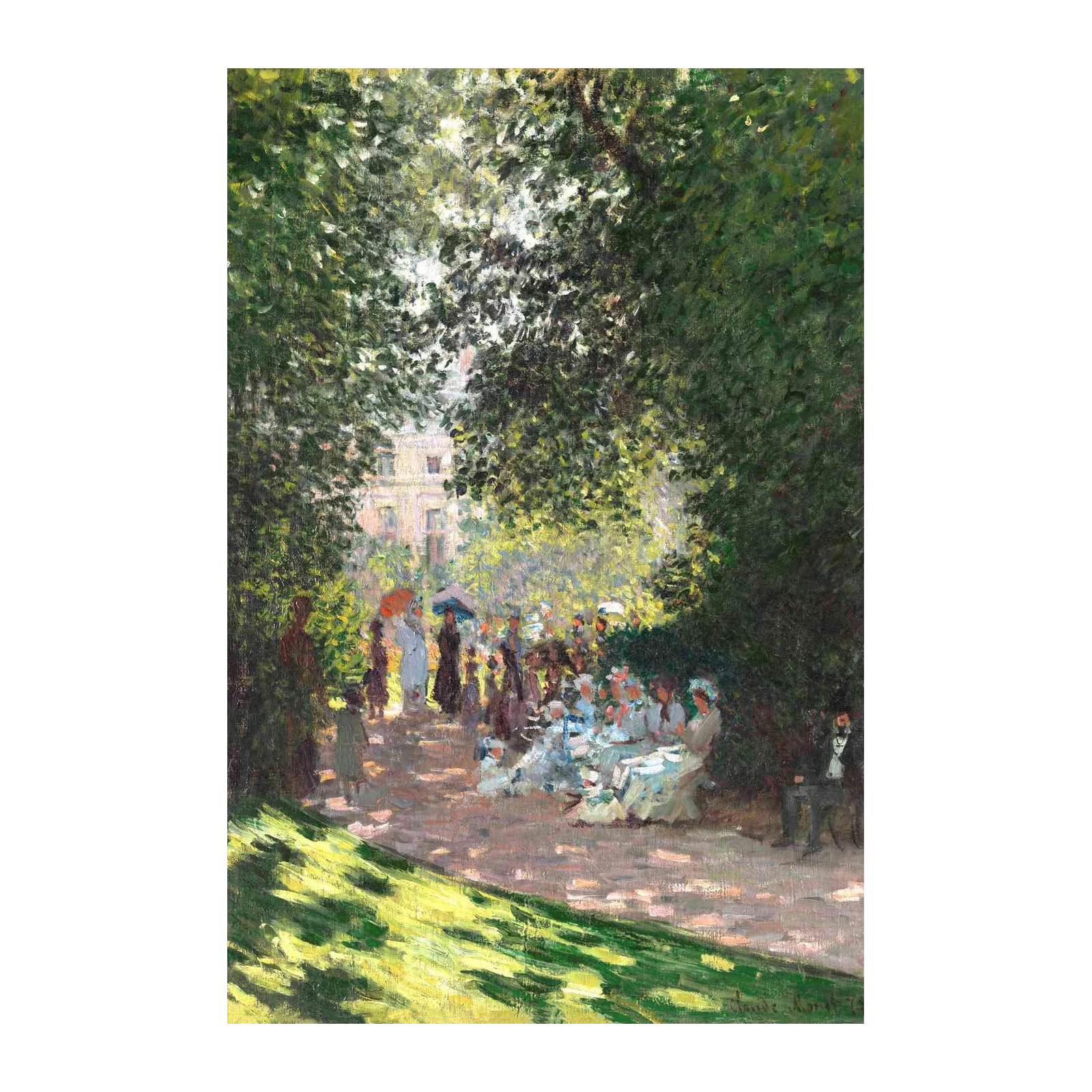 Impressionist Park Gathering Wall Art
