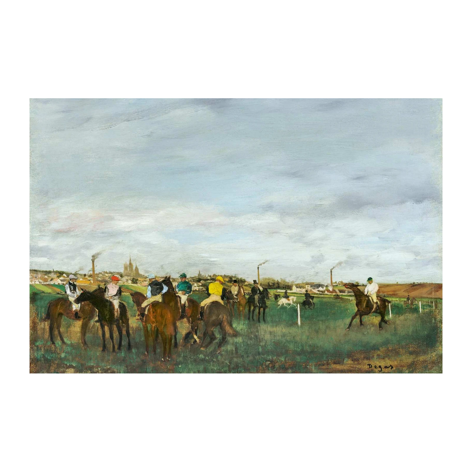 Degas Racehorses & Cityscape Wall Art