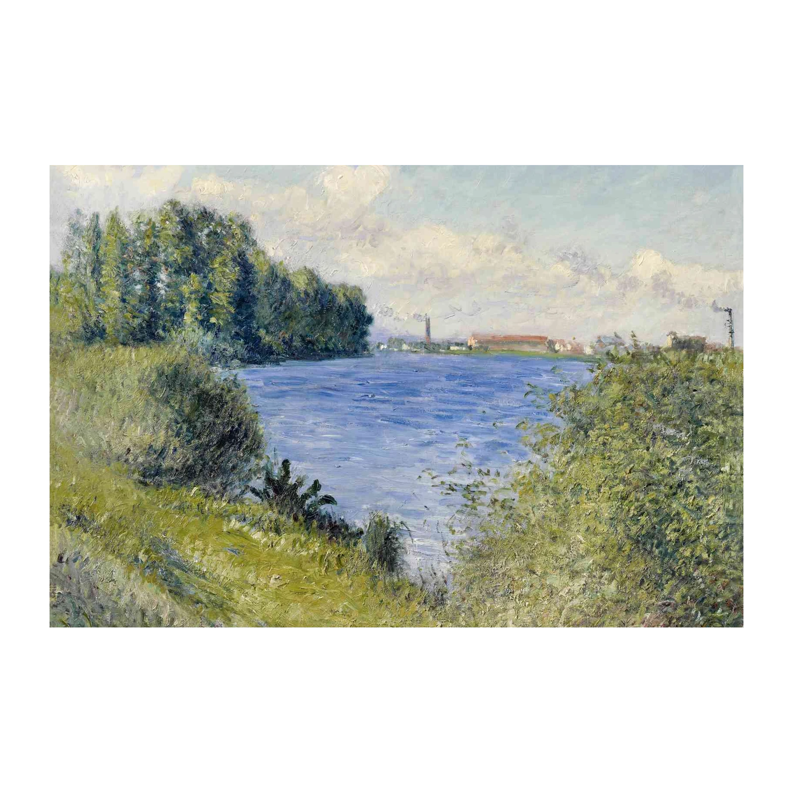 Impressionist River Landscape Wall Art
