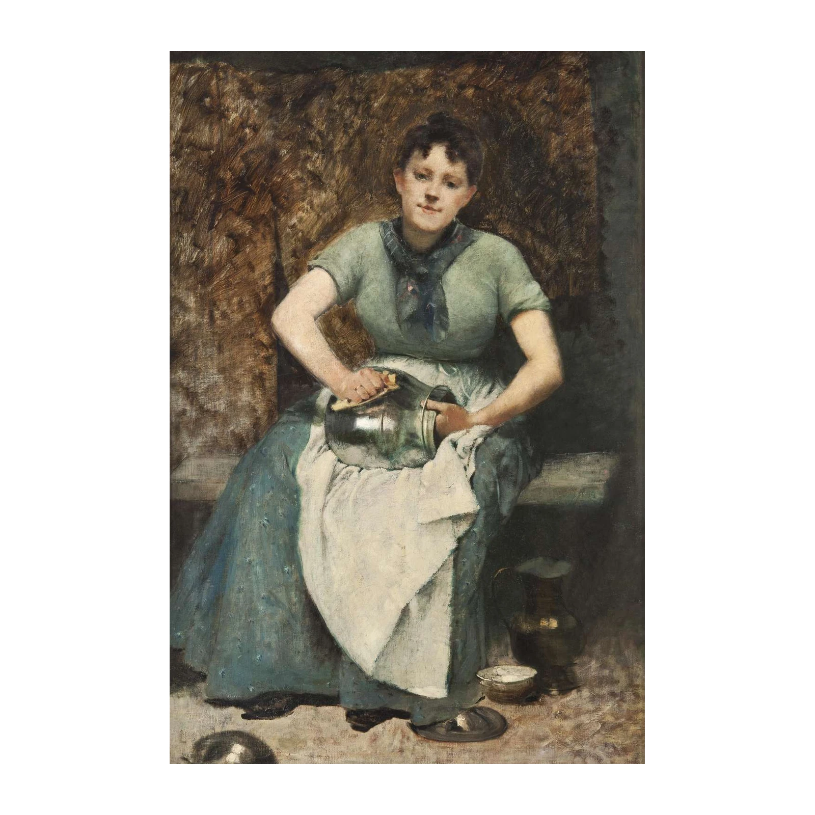 Woman with Milk Jug Vintage Art Wall Art