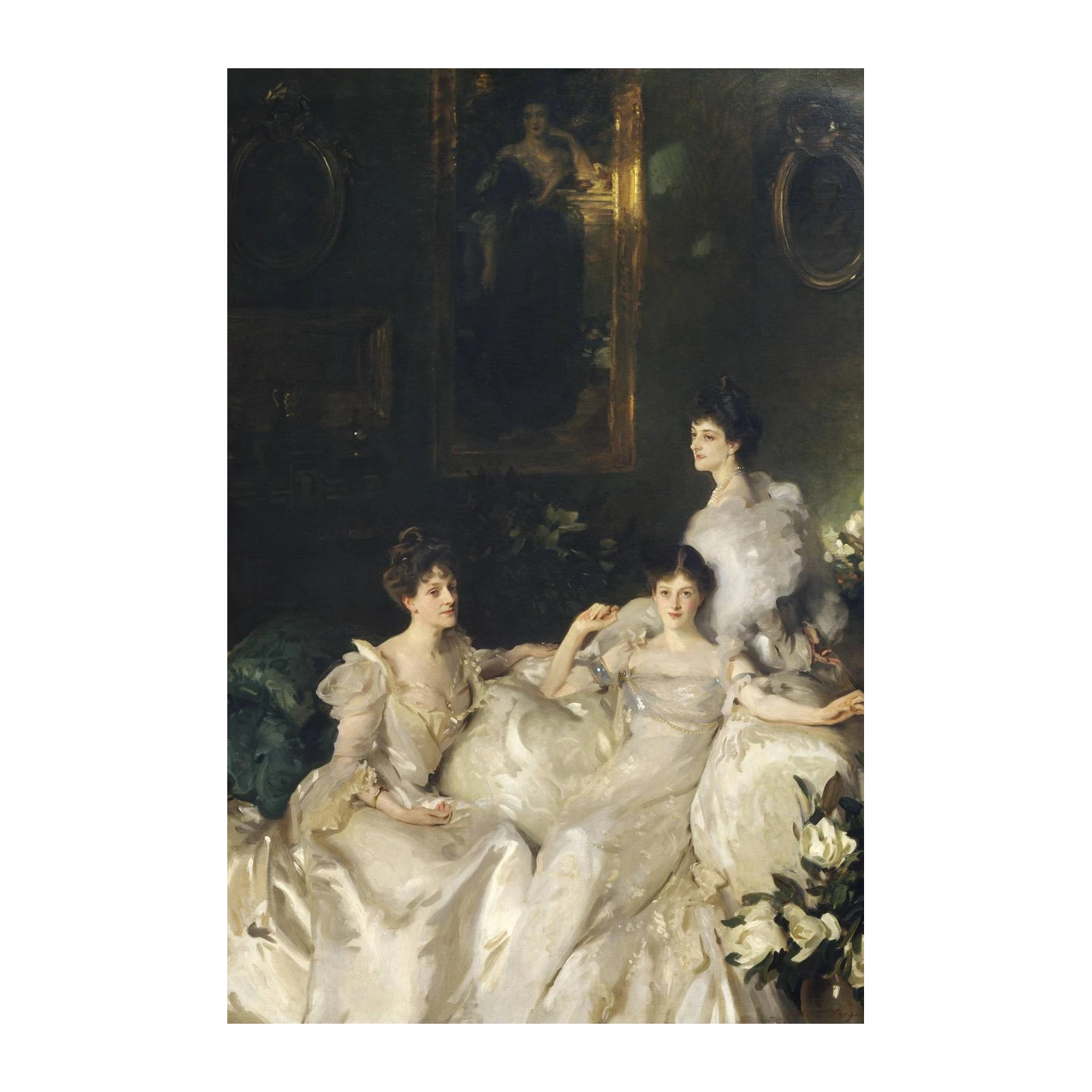 Elegant Society Ladies Portrait Wall Art