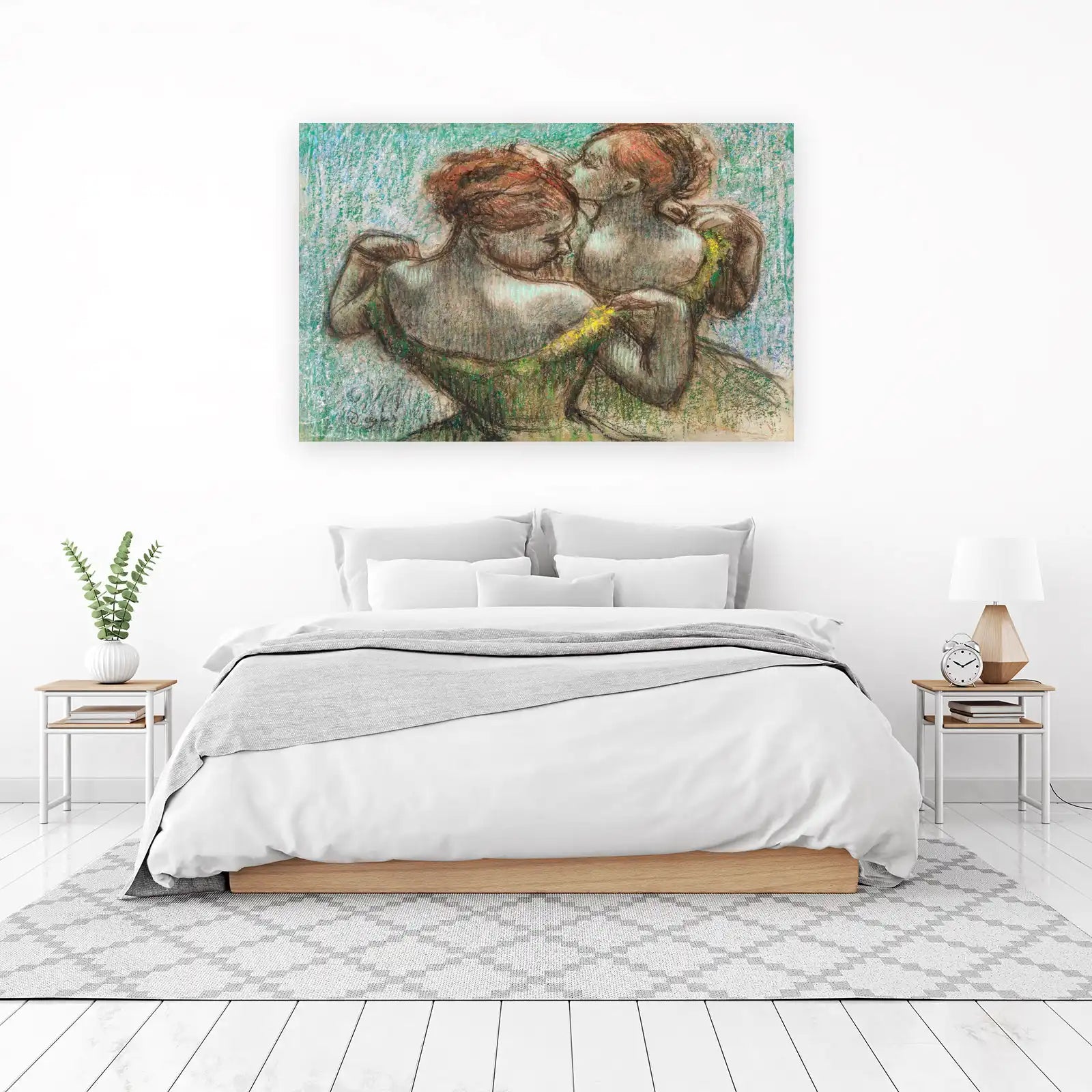 Dancers Embrace Pastel Art Wall Art