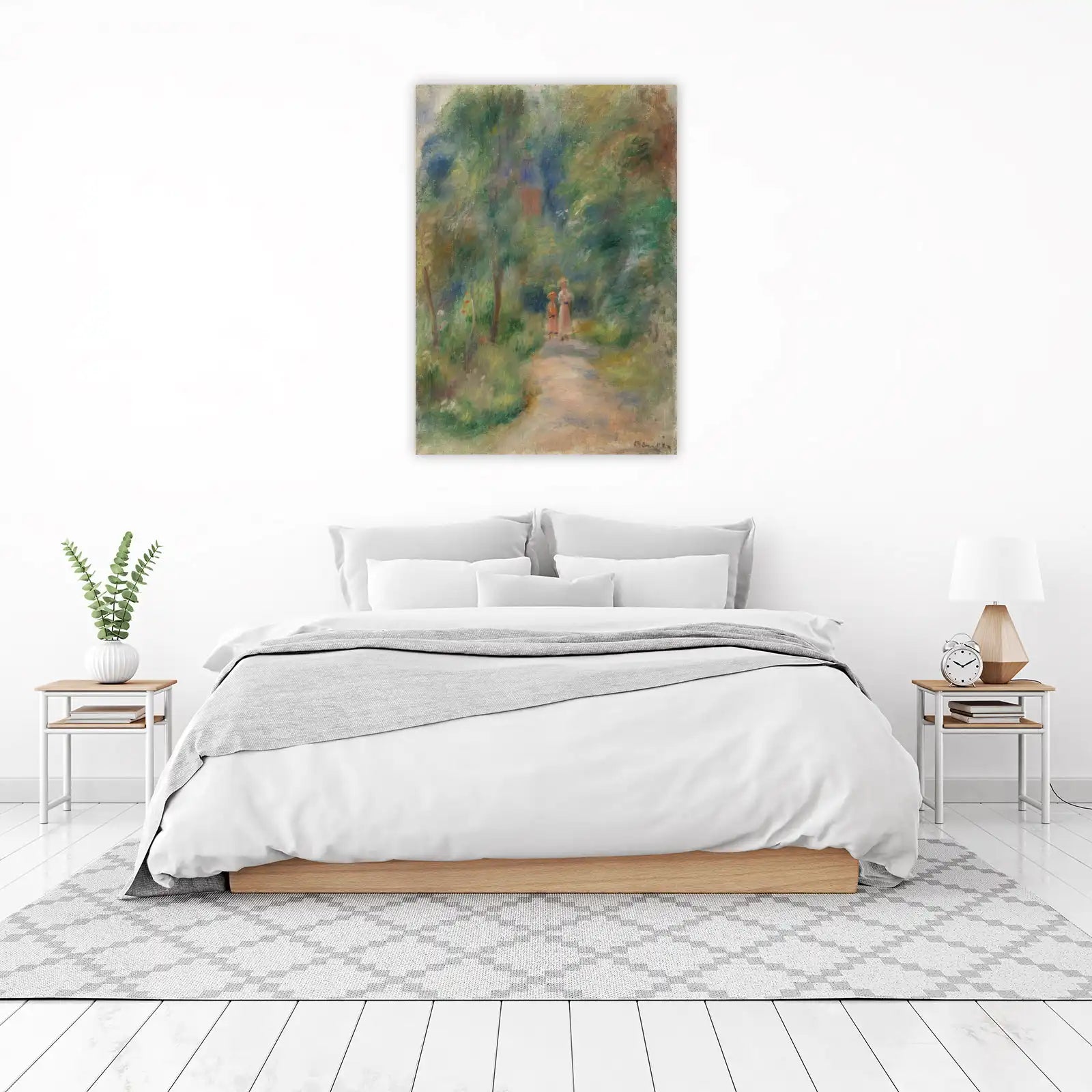Impressionist Path Walk Wall Art - Serene Garden Art