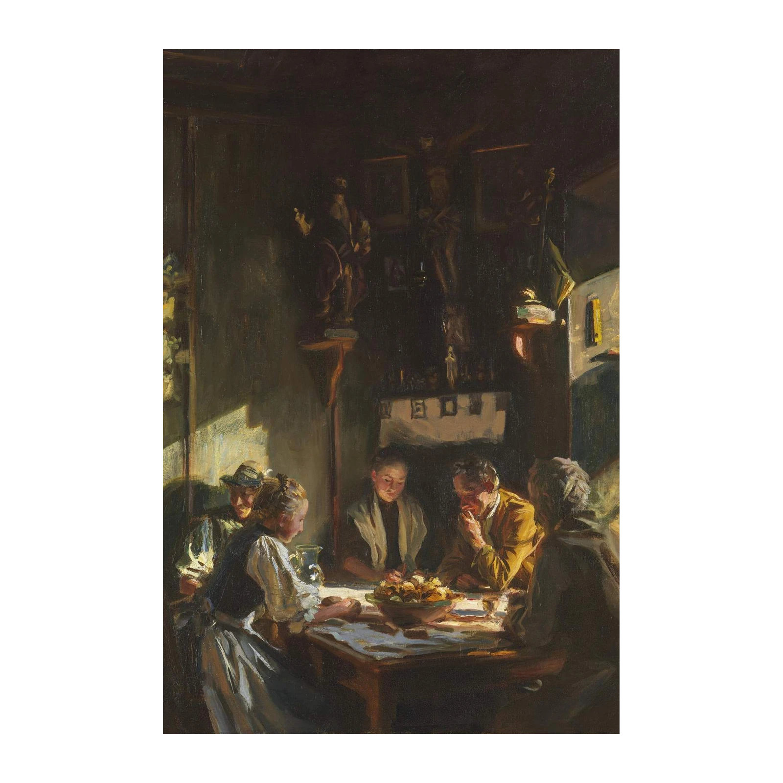 Cozy Gathering Old Masters Style Wall Art