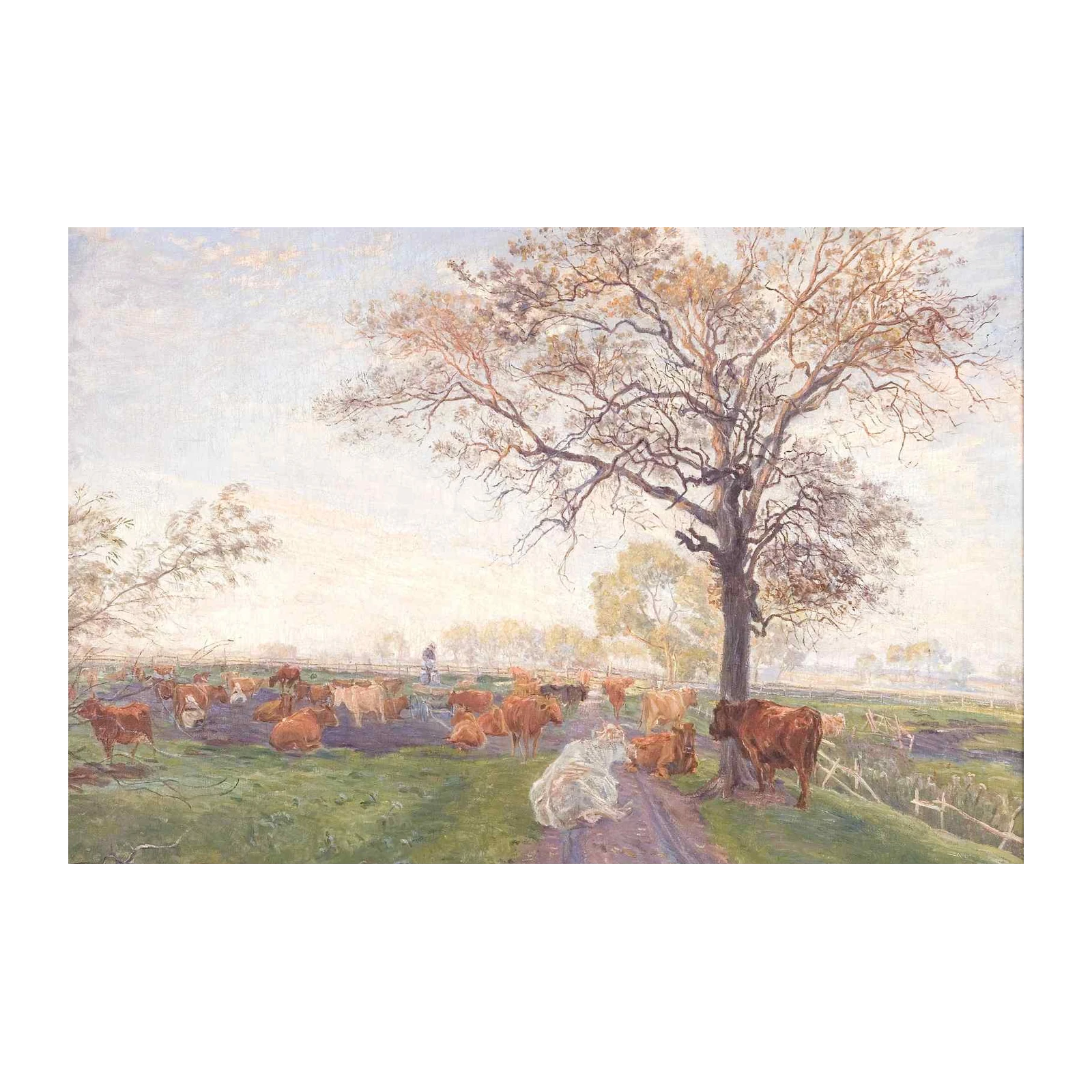 Pastoral Landscape with Cows Wall Art