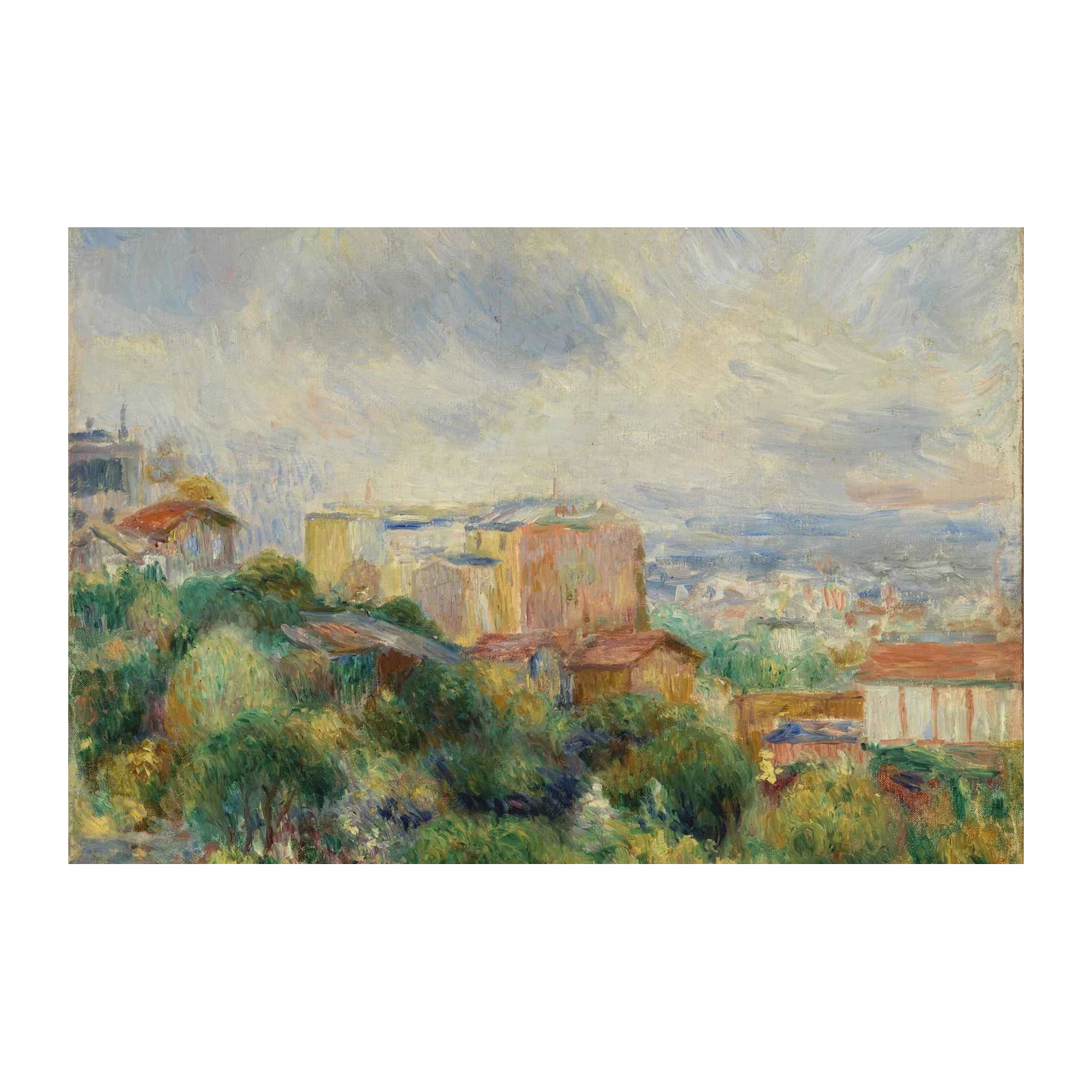 Impressionist Hillside View Wall Art
