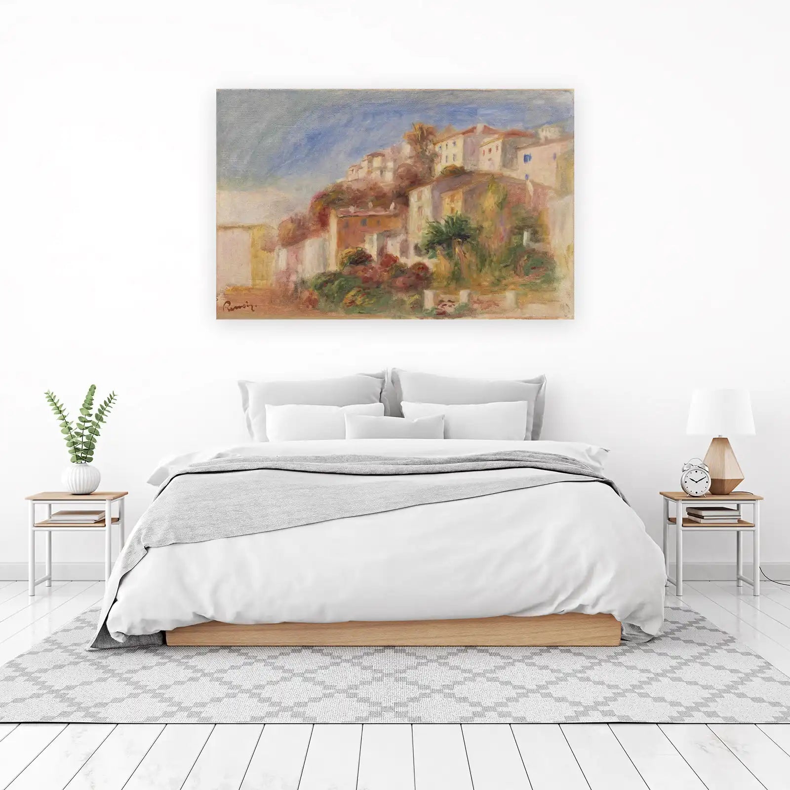 Sun-Drenched Mediterranean Village Wall Art