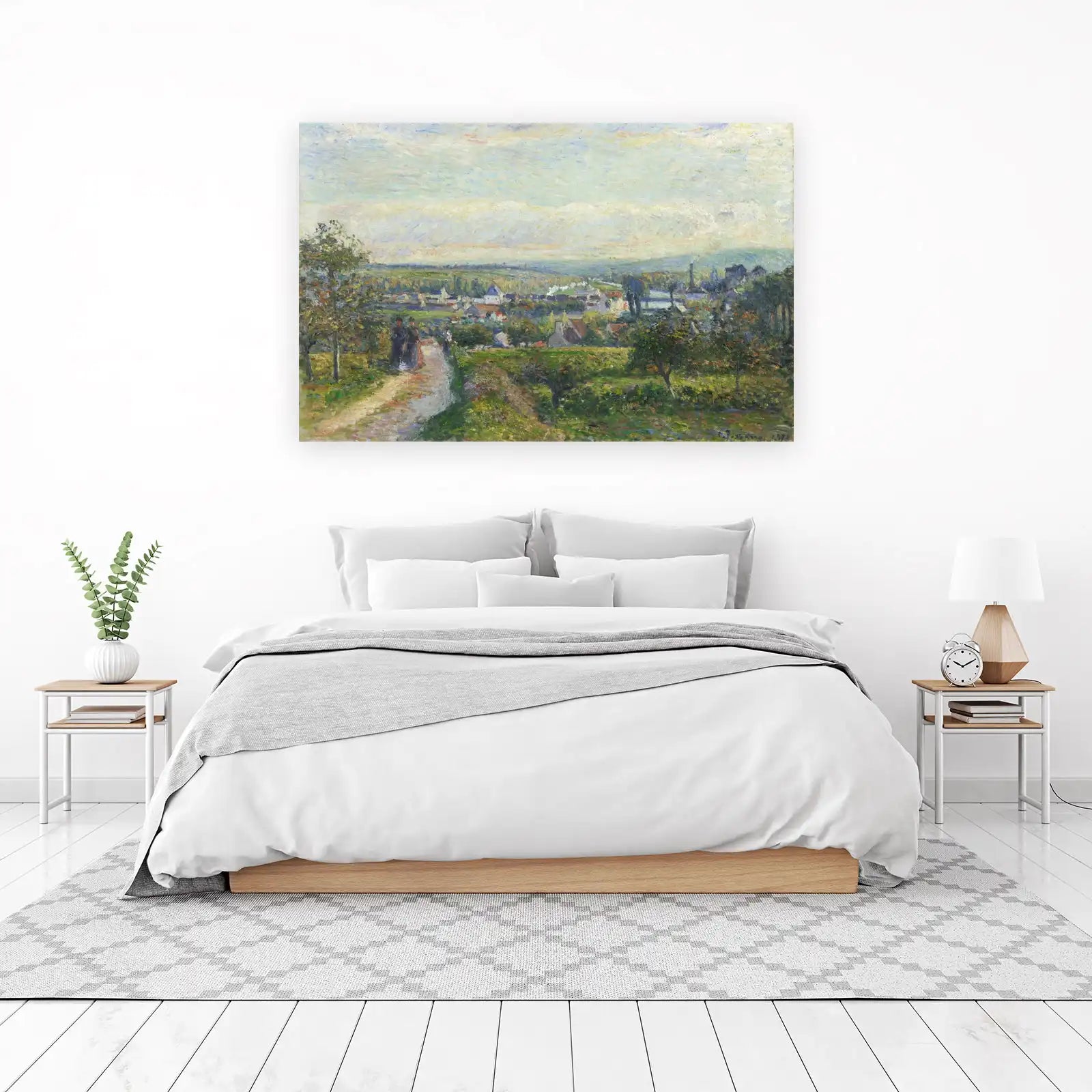 Impressionist Landscape "View of the Village" Wall Art