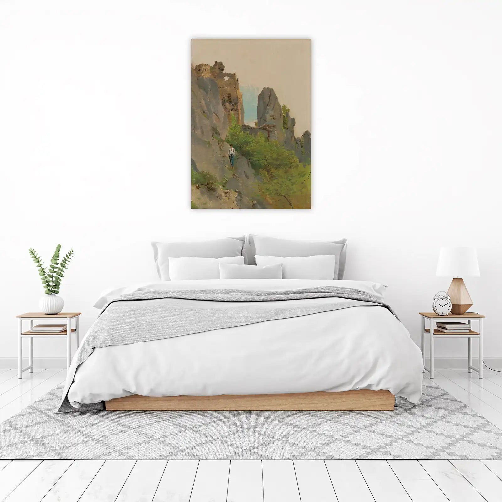 Victorian Traveler Ruins Landscape Wall Art