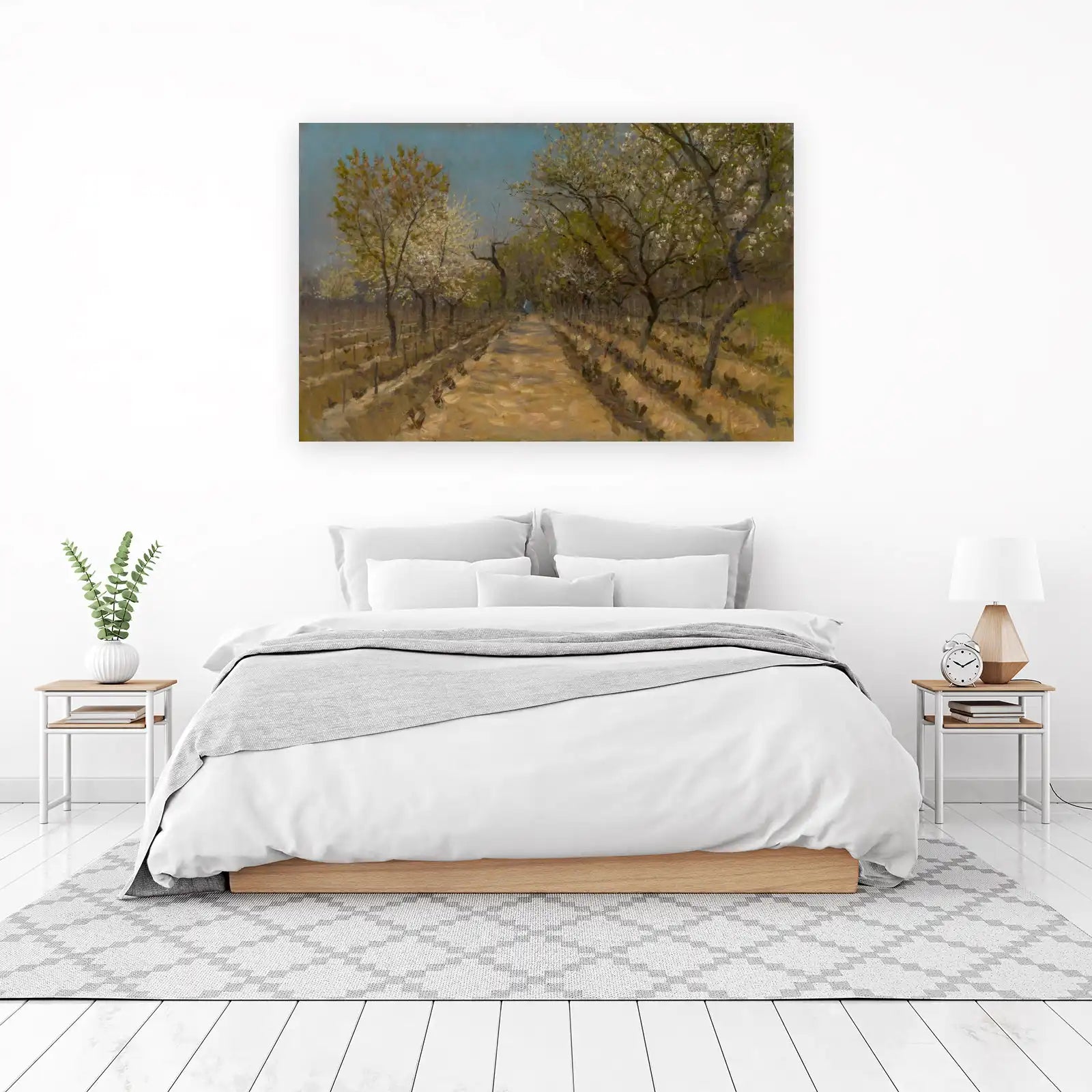 Blossoming Orchard Path Vintage Wall Art