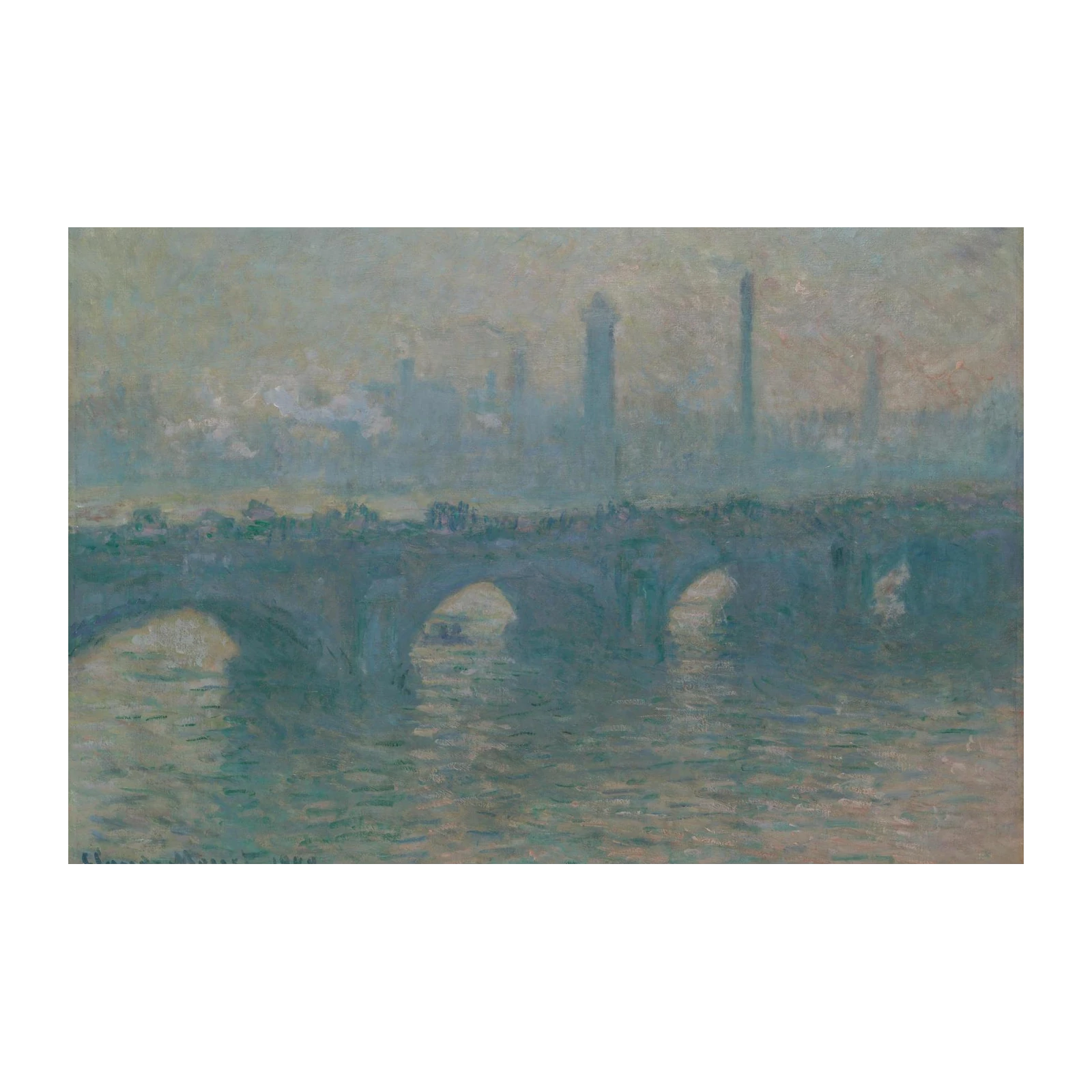 Impressionist London Bridge Fog Wall Art
