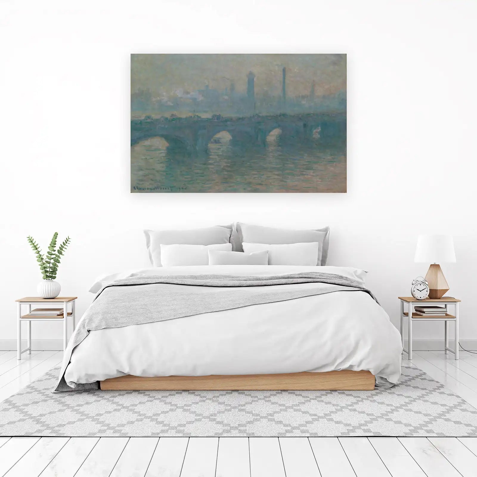 Impressionist London Bridge Fog Wall Art