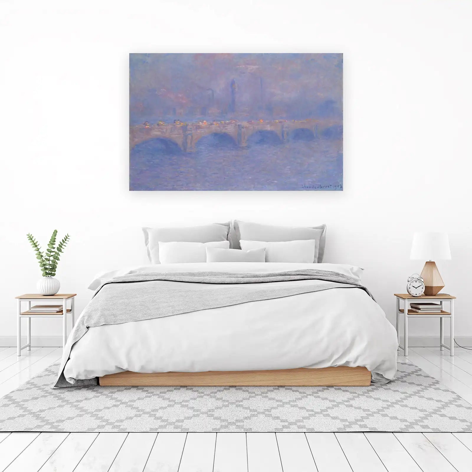 Impressionist London Bridge Foggy Morning Wall Art