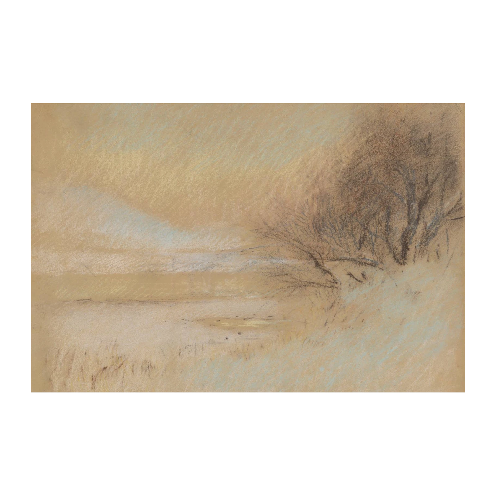 Serene Landscape Pastel Wall Art