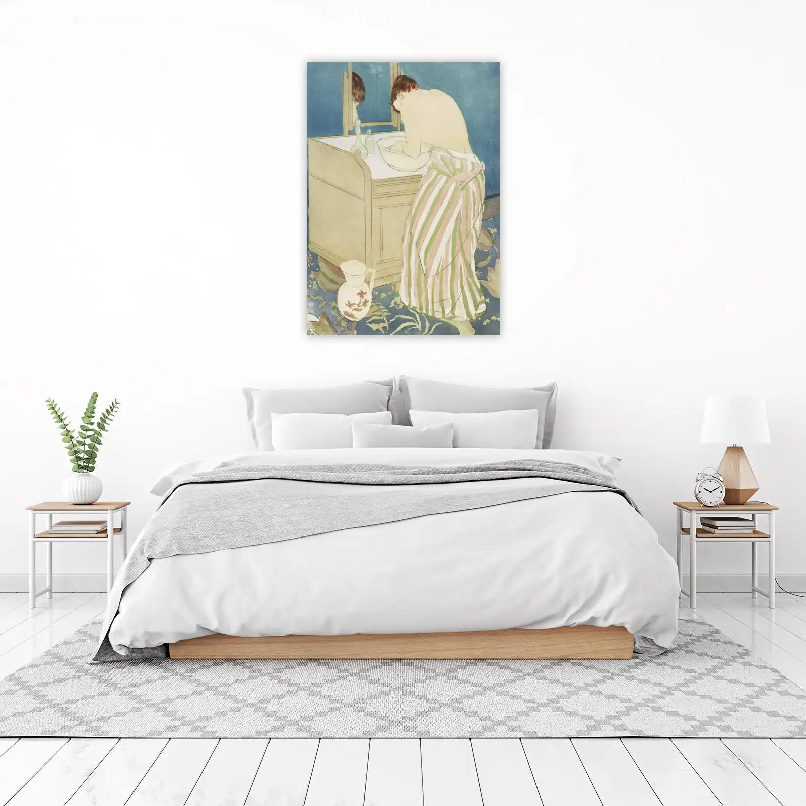 Vintage Bathroom Scene Wall Art