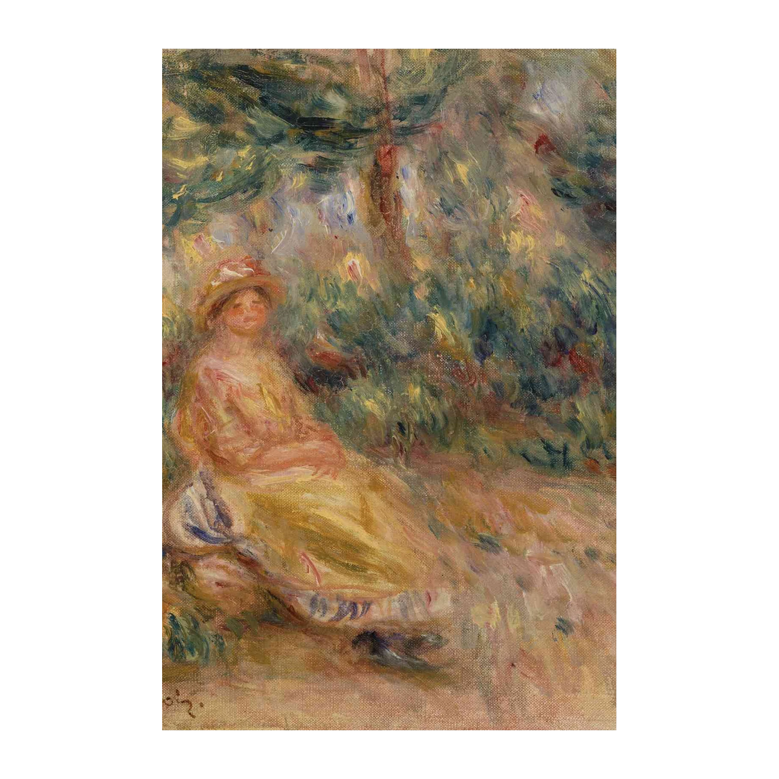 Renoir Impressionist Lady Garden Wall Art
