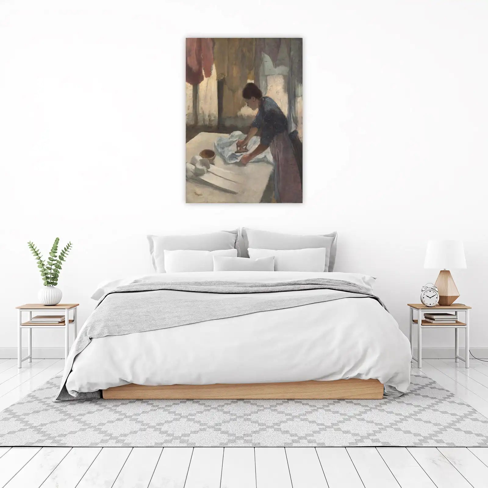 Impressionist Washerwoman Ironing Wall Art