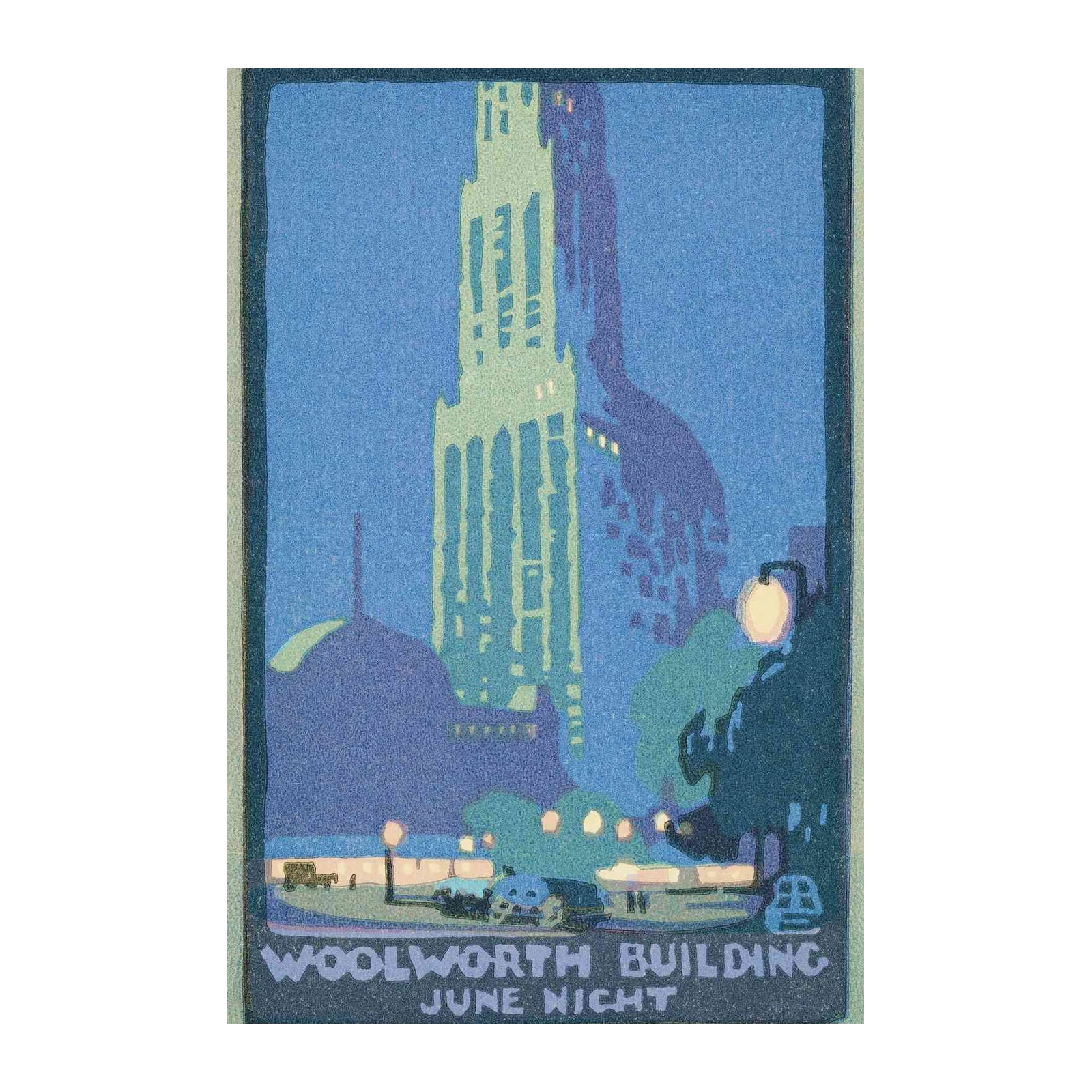 Woolworth Building Night Art Wall Art