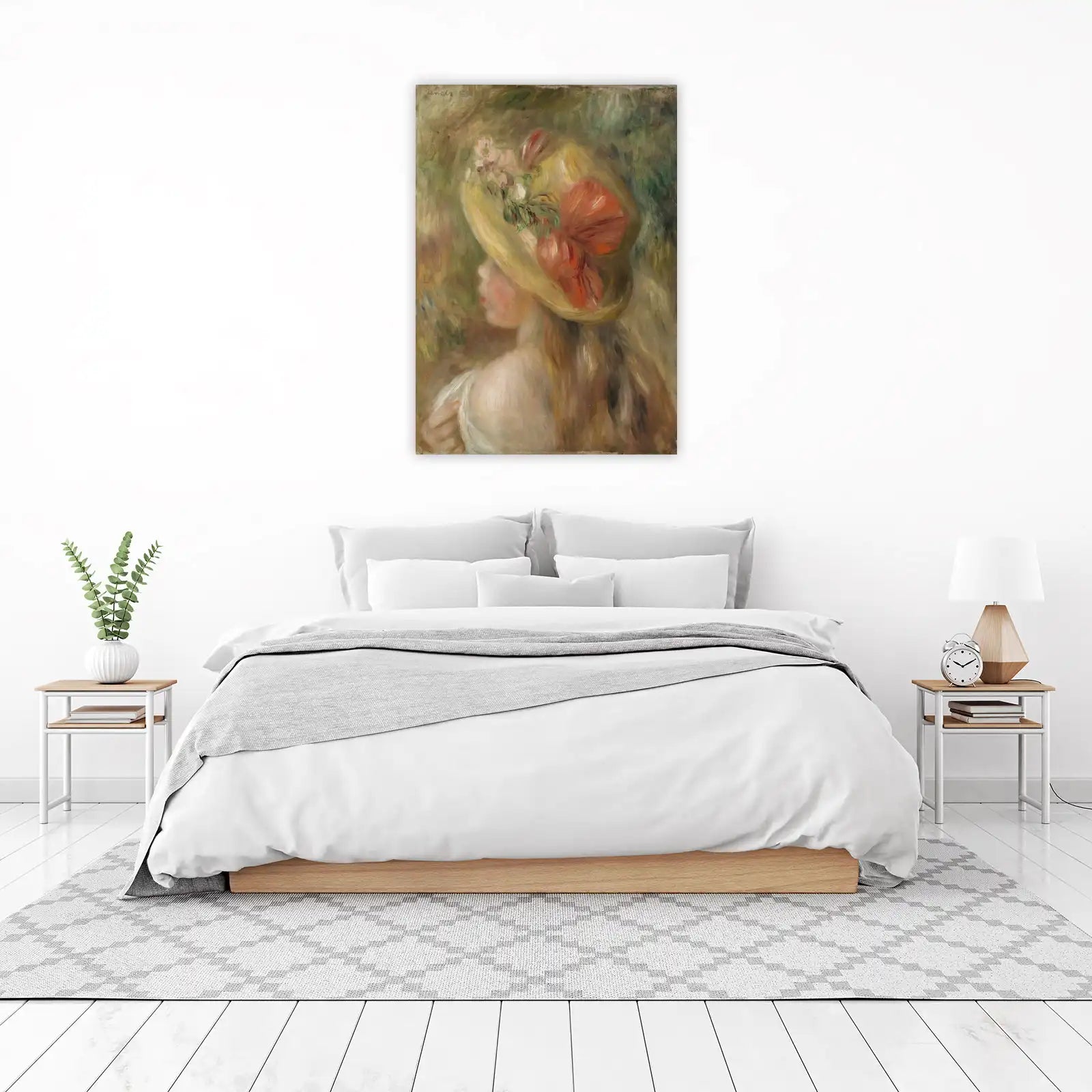 Impressionist Portrait of a Girl in a Hat Wall Art