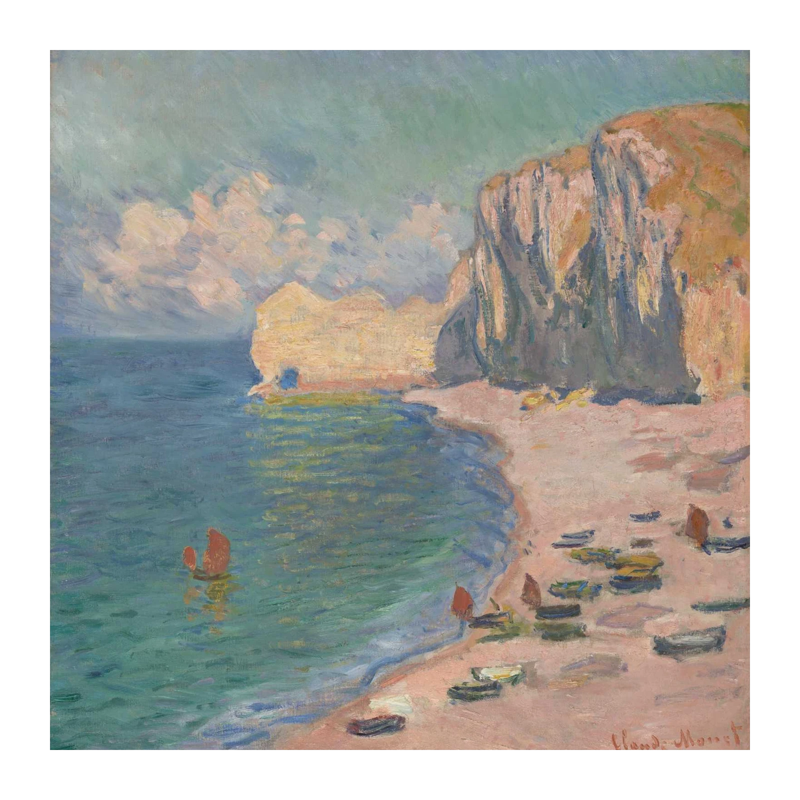 Monet's Etretat Coastline Impressionist Wall Art