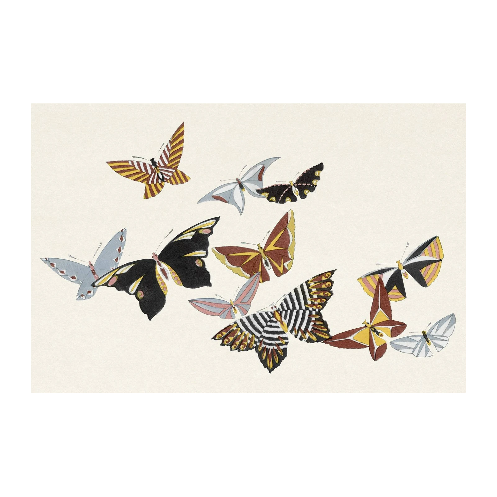 Vintage Butterfly Medley Wall Art