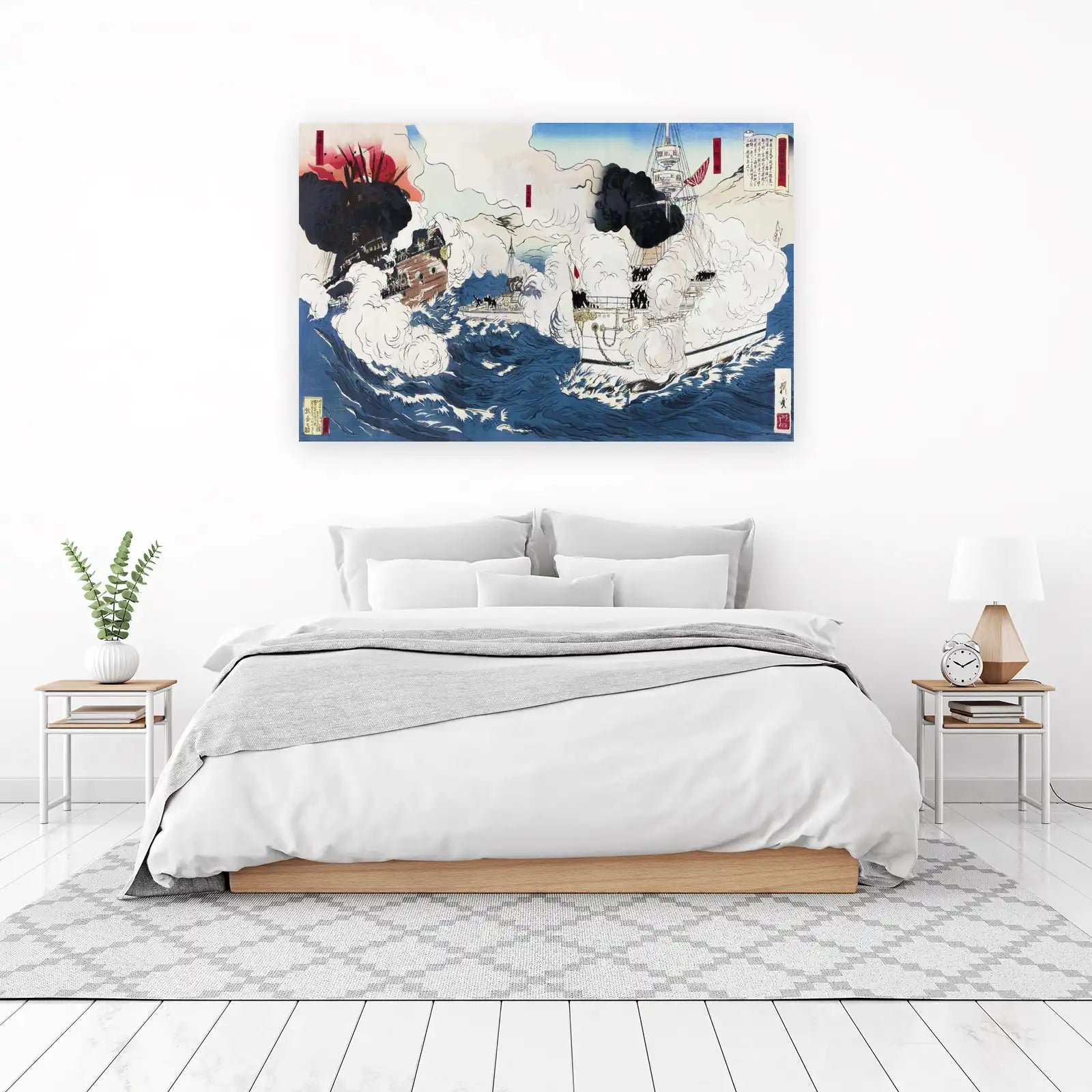Naval Battle Japanese Art Wall Art