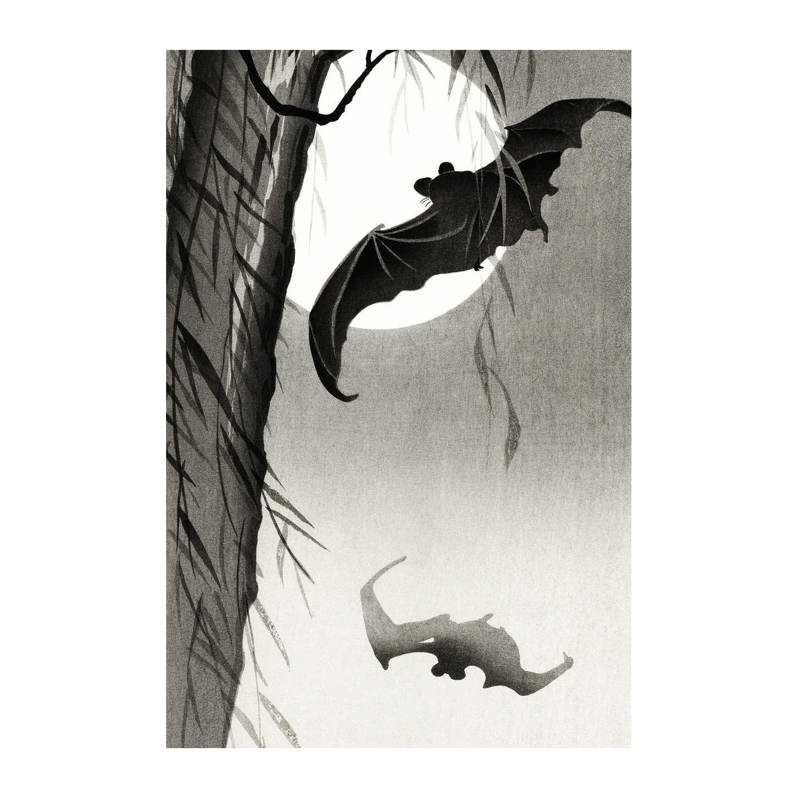 Mystic Bats Moonlit Willow Wall Art
