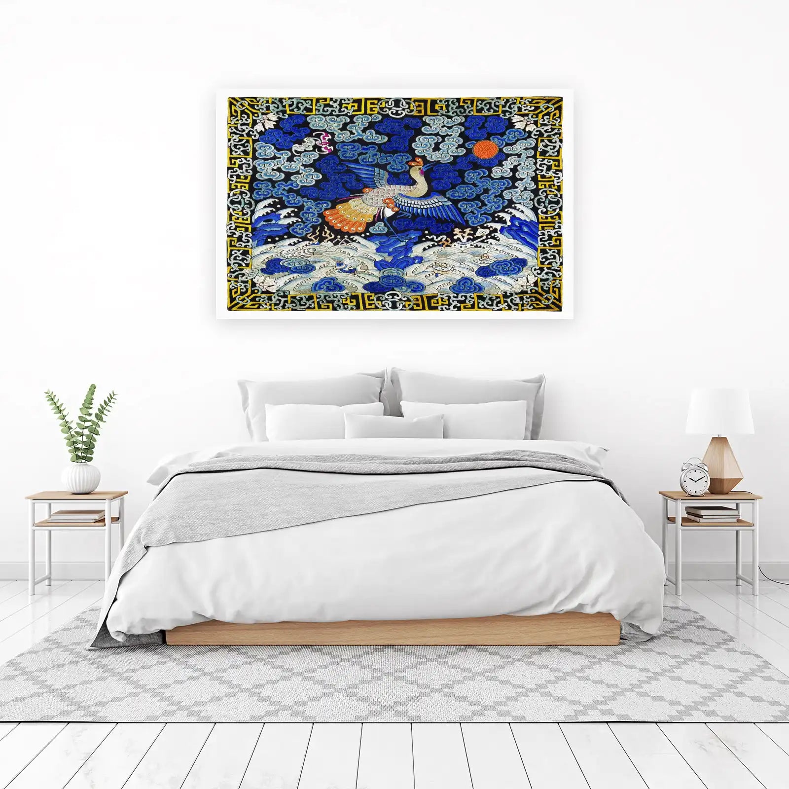 Majestic Phoenix Cloud Waves Wall Art