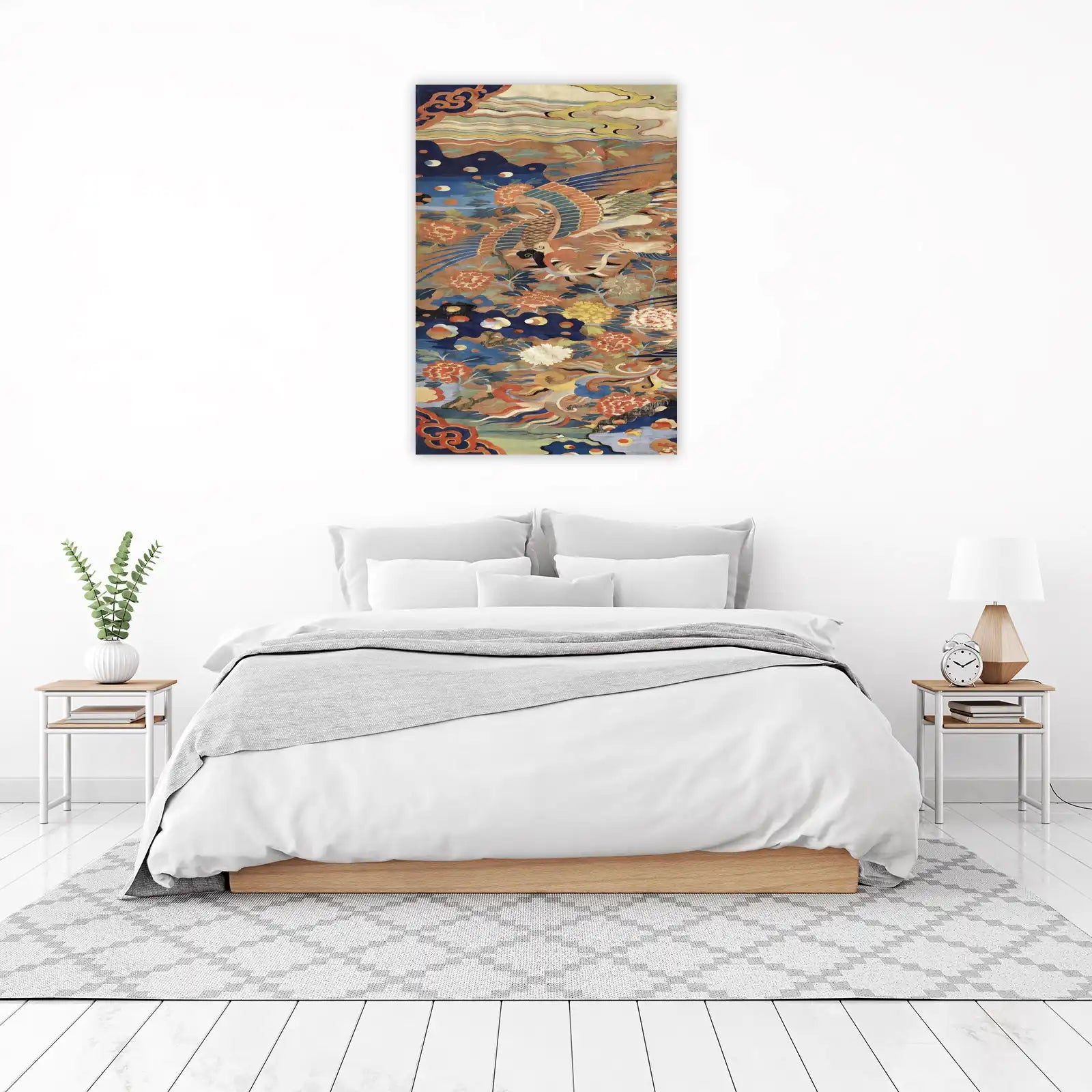 Majestic Phoenix & Peonies Wall Art