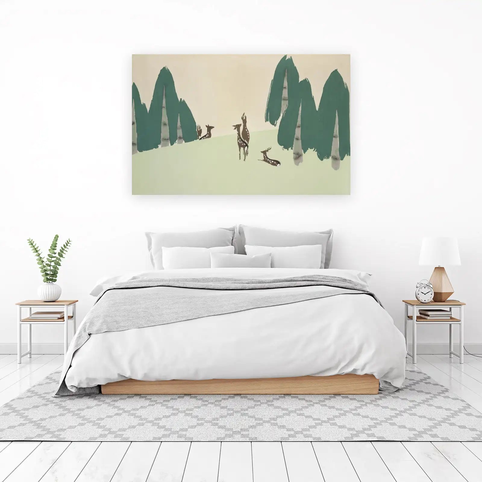 Serene Forest Deer Wall Art - Nature Wall Art